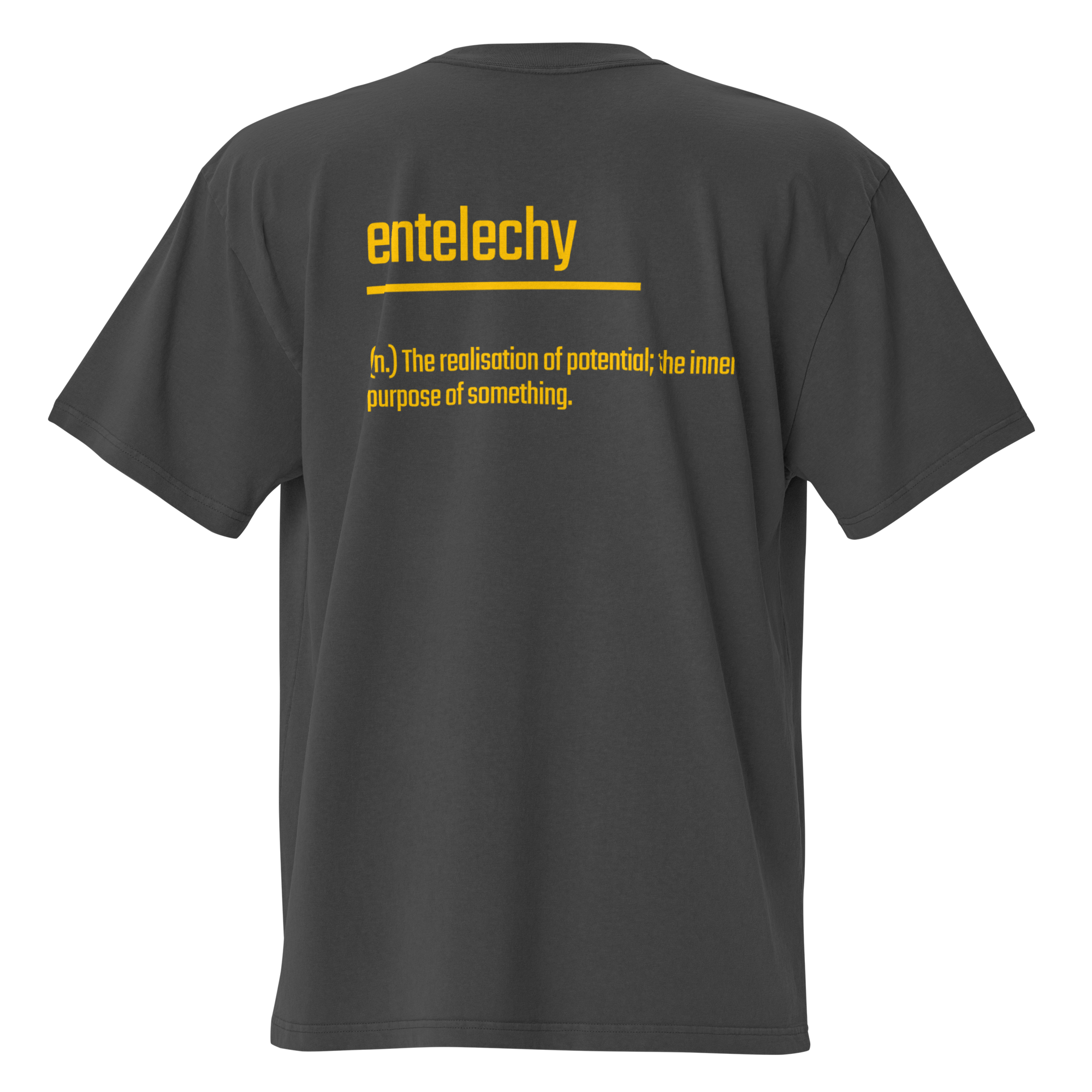 IntrovertedAlpha™ Oversized Faded T-Shirt in Faded Black for men, vintage-wash streetwear with a relaxed oversized fit