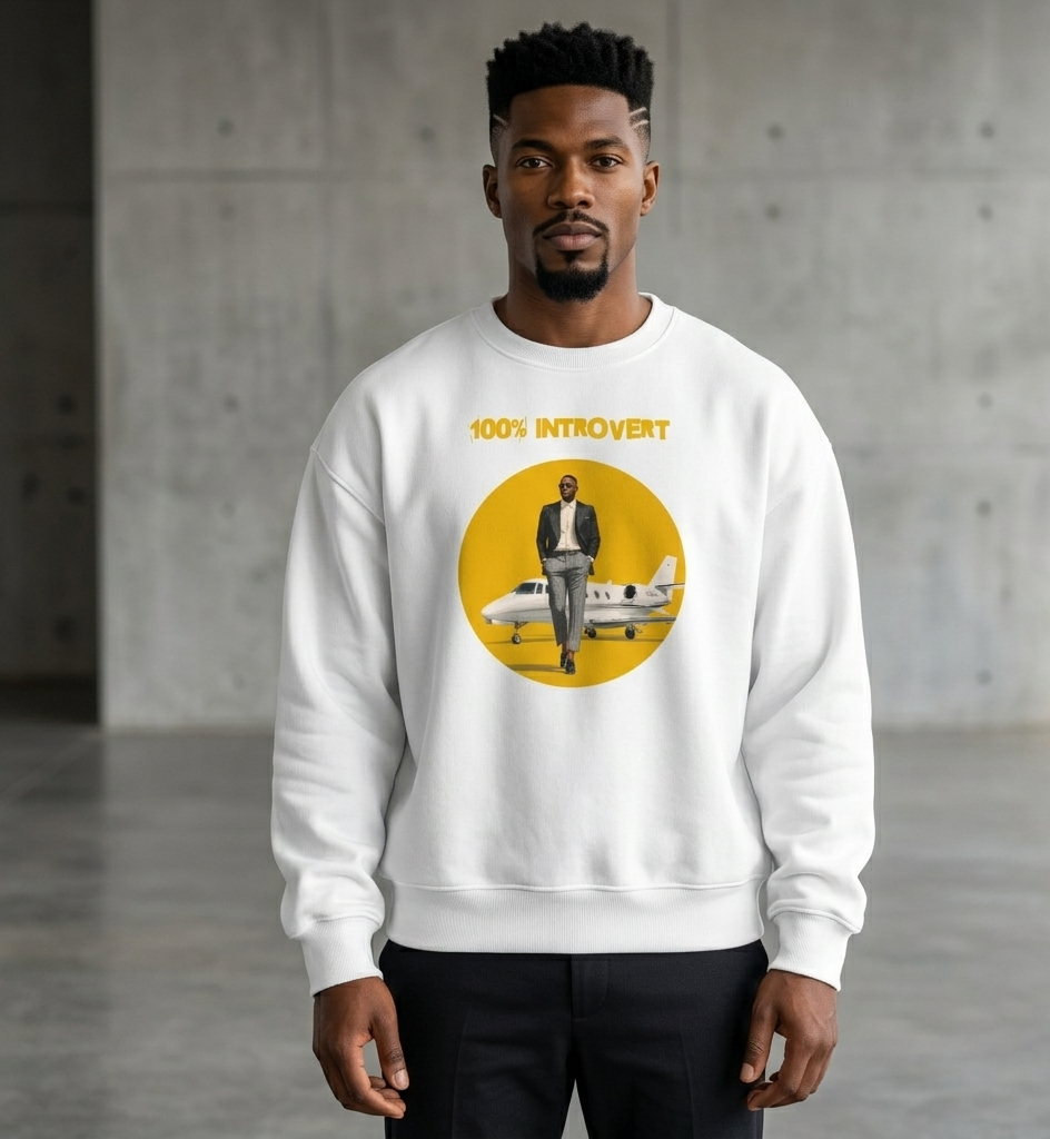 Xantho Philos™ Oversized Sweatshirt in White for men, clean minimalist sweatshirt with a premium heavyweight finish