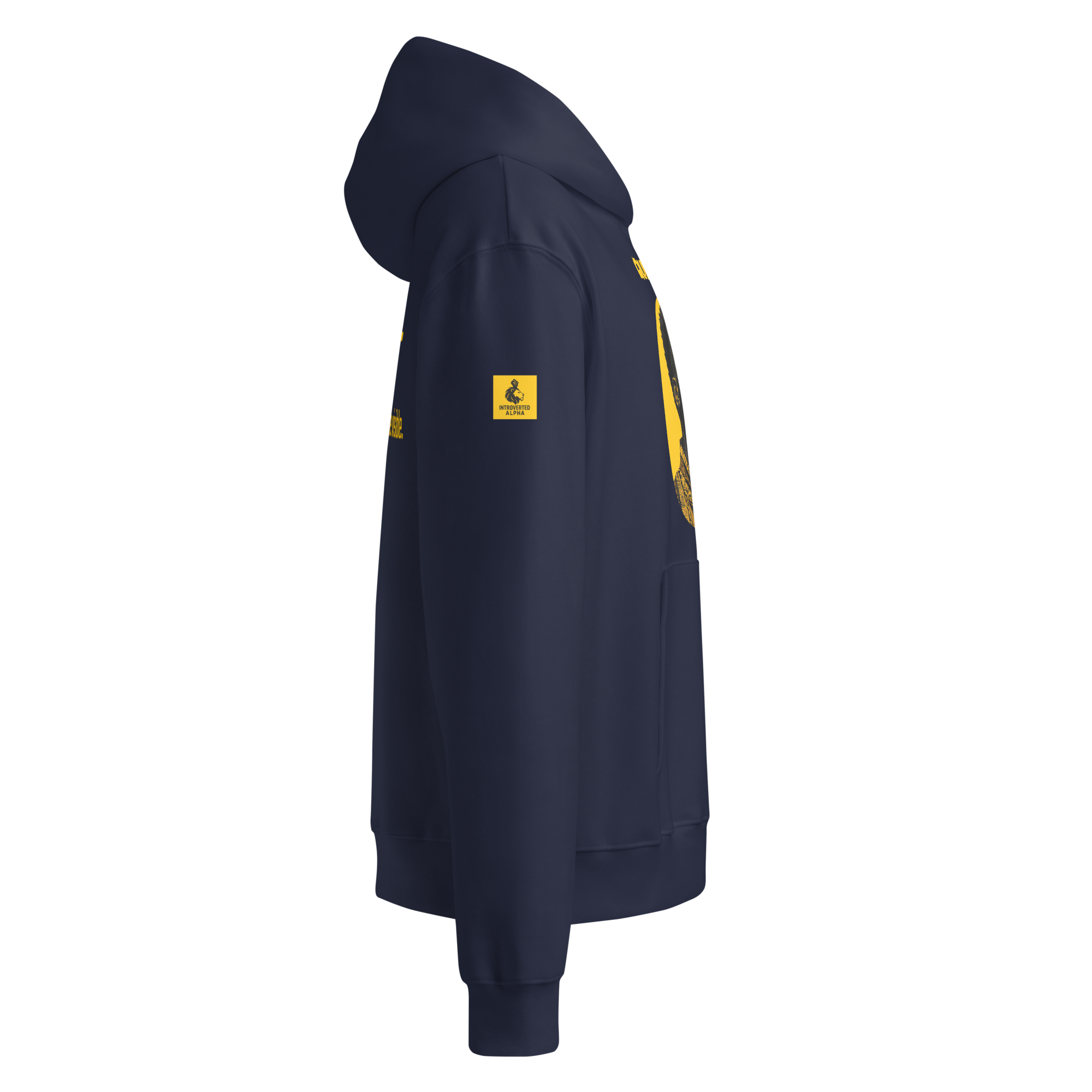 Xantho Philos™ Oversized Hoodie in Navy for men, minimalist heavyweight hoodie with a relaxed streetwear fit