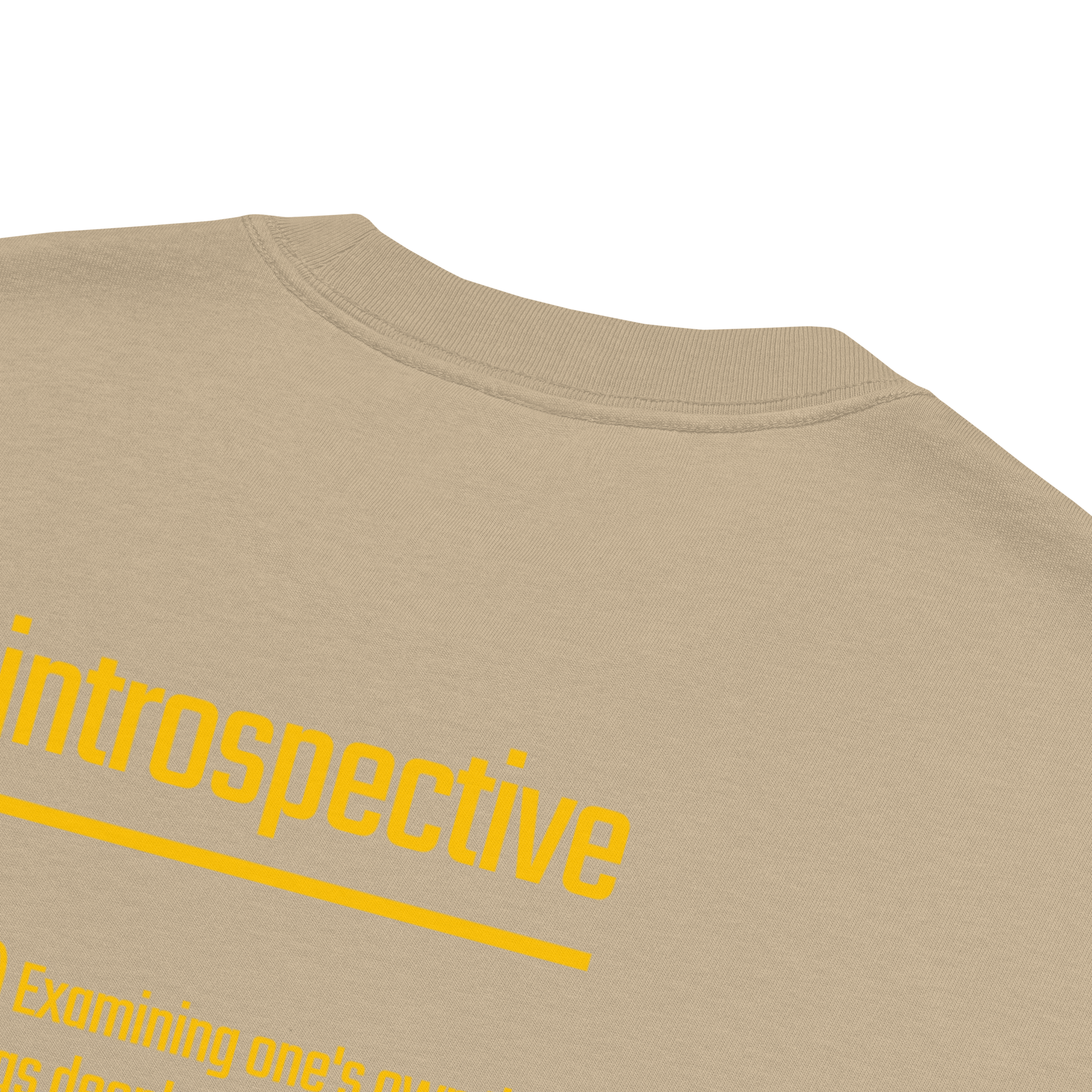 Xantho Philos™ Oversized Faded T-Shirt in Faded Khaki for men, neutral oversized T-shirt with casual streetwear style