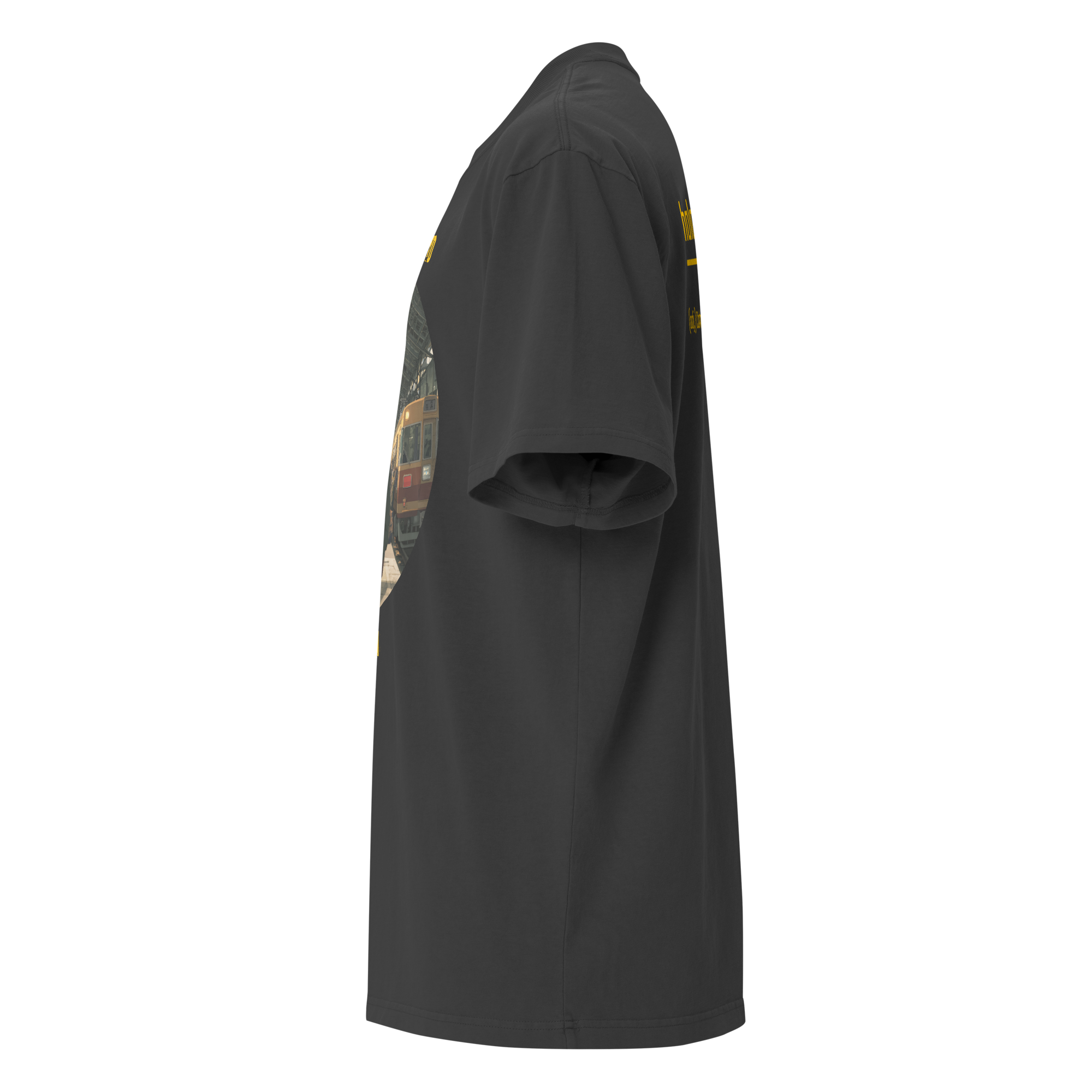 IntrovertedAlpha™ Oversized Faded T-Shirt in Faded Black for men, vintage-wash streetwear with a relaxed oversized fit