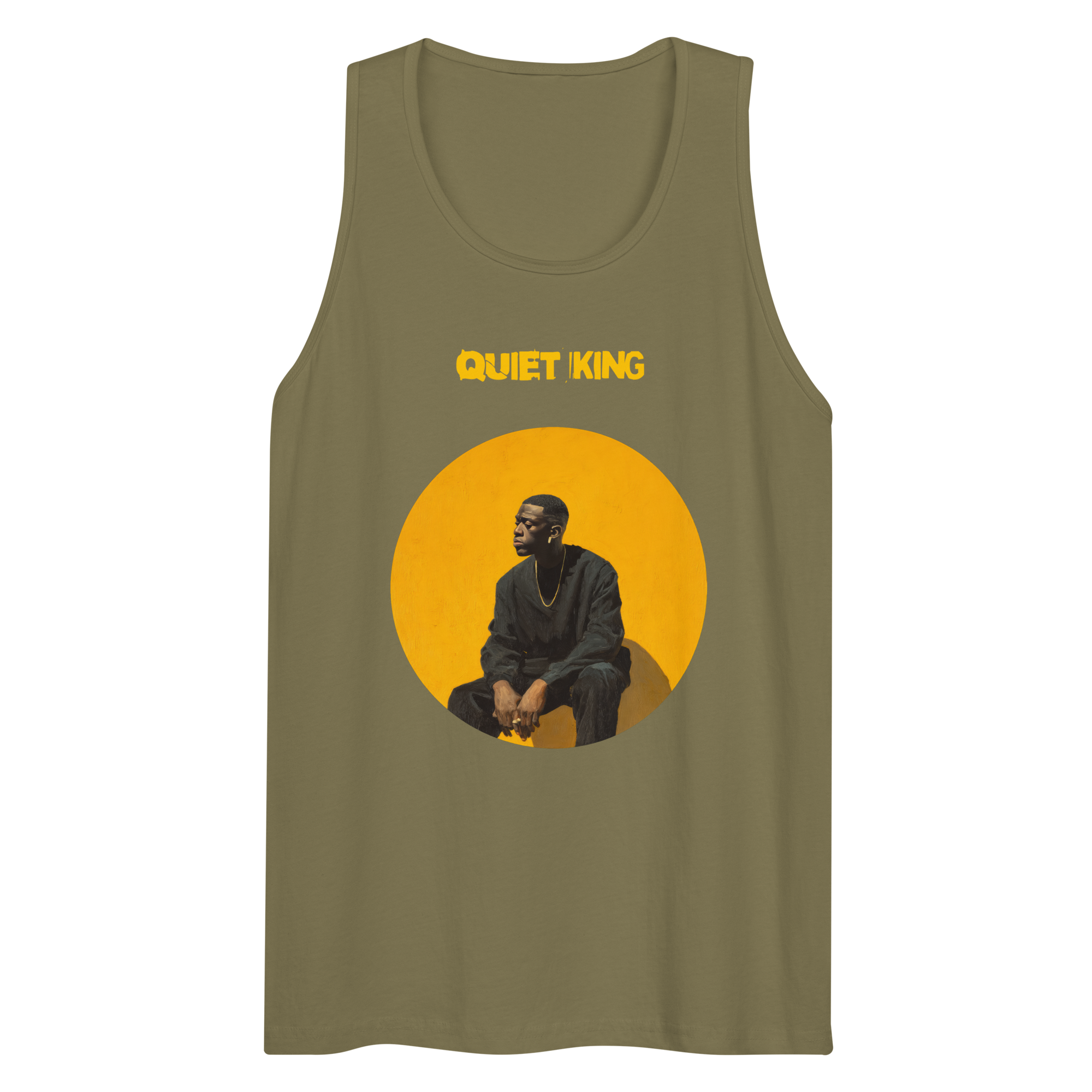 Xantho Philos™ Tank Top in Military Green for men, athletic streetwear tank with a grounded utilitarian tone