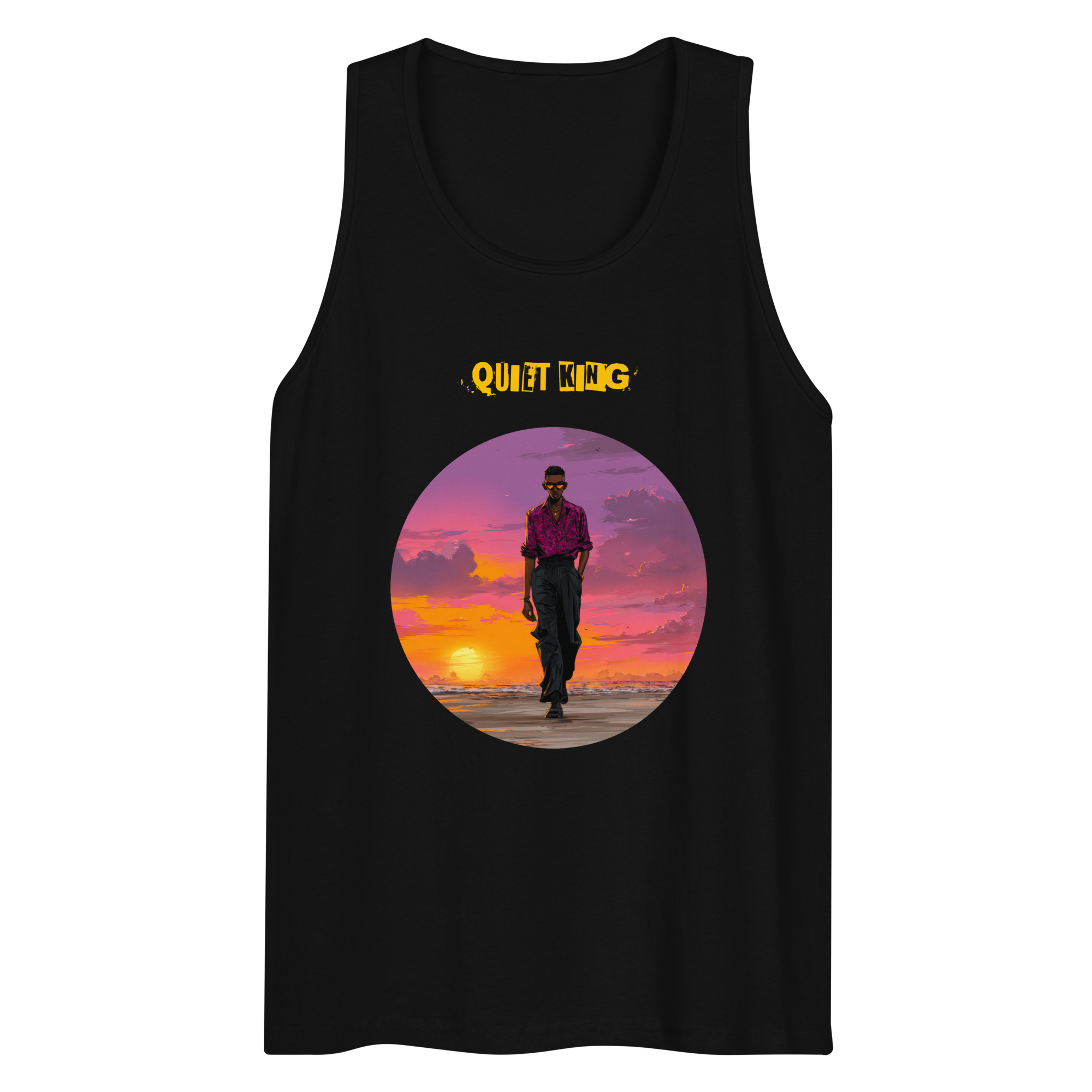 IntrovertedAlpha™ Tank Top in Black for men, premium everyday tank with a clean athletic fit