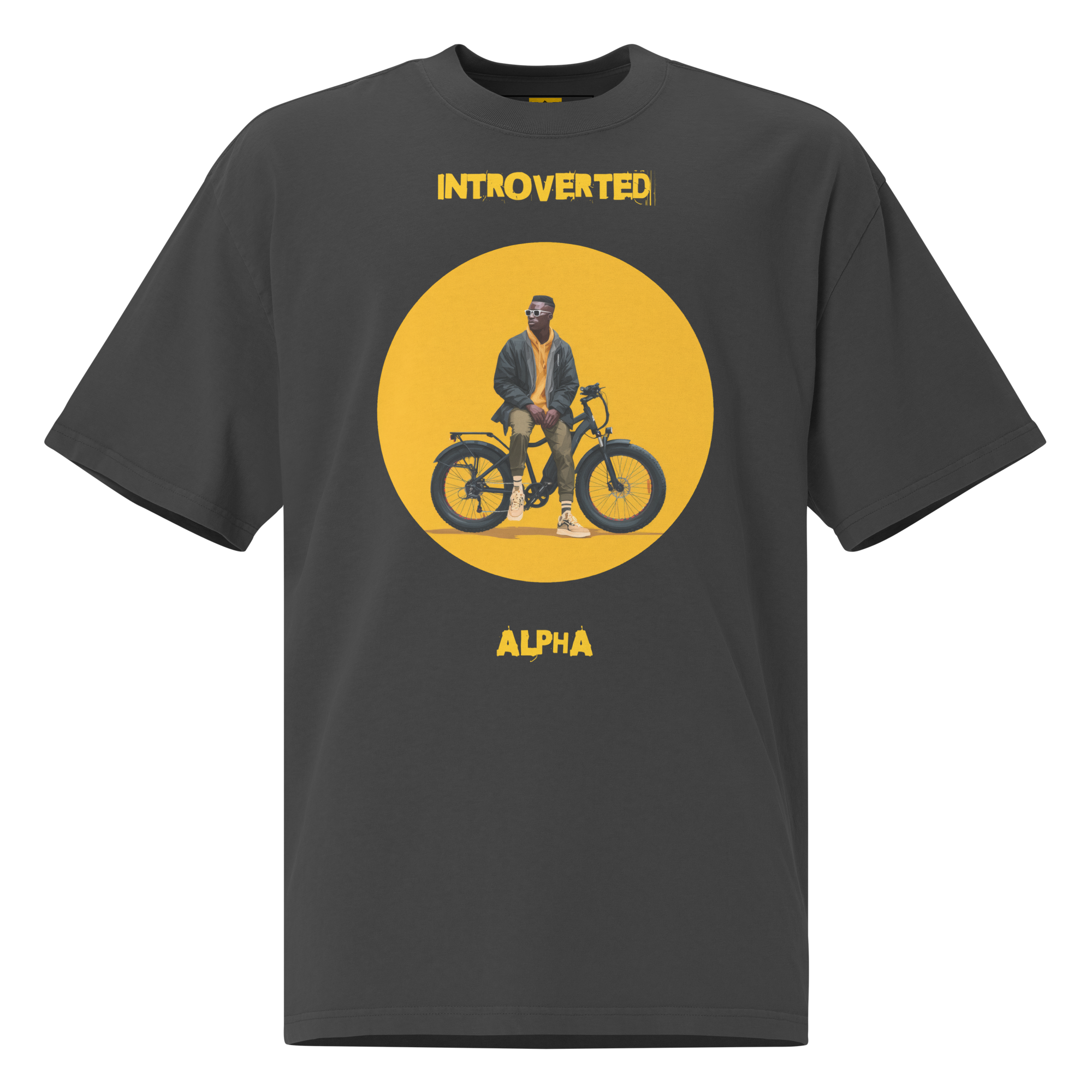 Xantho Philos™ Oversized Faded T-Shirt in Faded Black for men, vintage-wash streetwear with a relaxed oversized fit