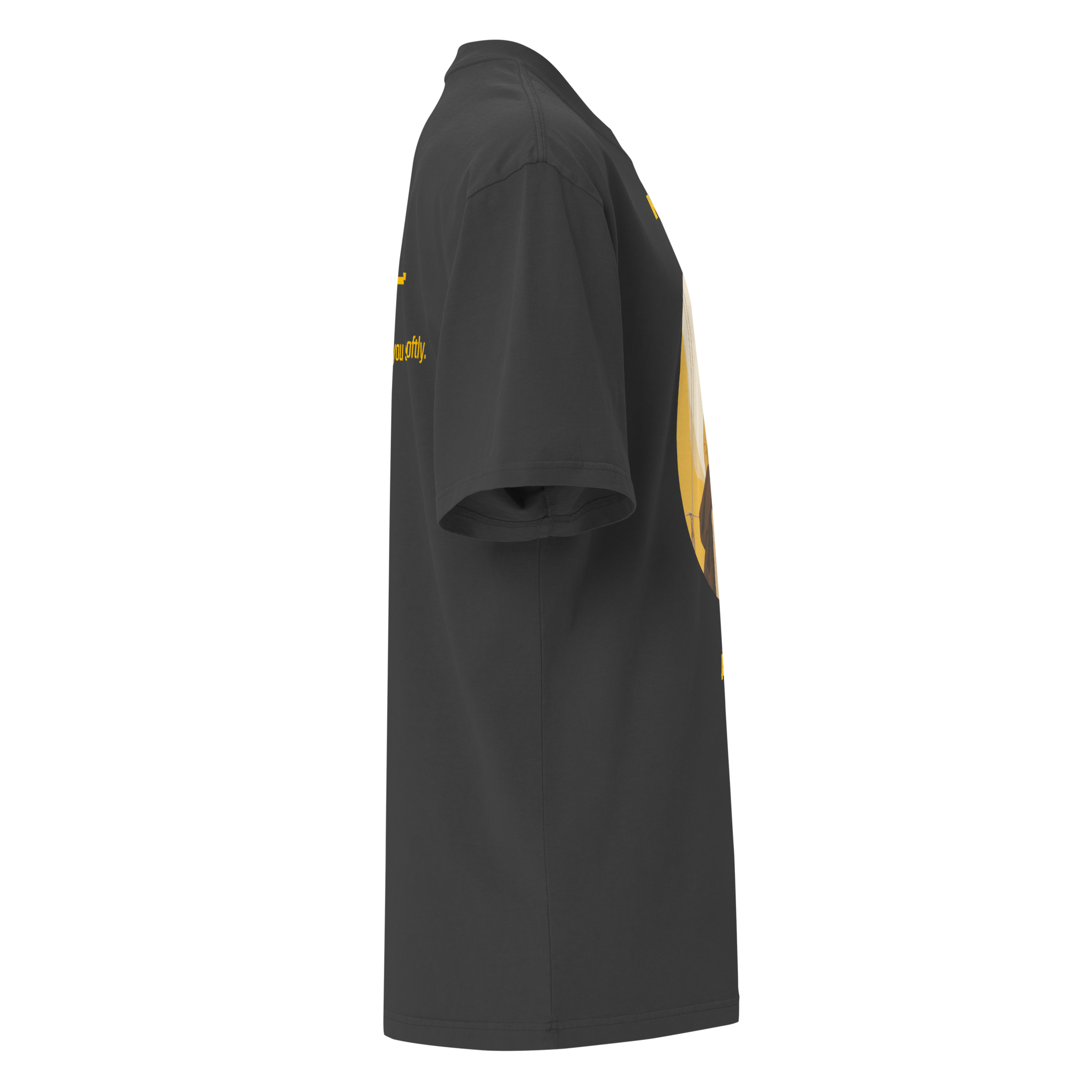 Xantho Philos™ Oversized Faded T-Shirt in Faded Black for men, vintage-wash streetwear with a relaxed oversized fit