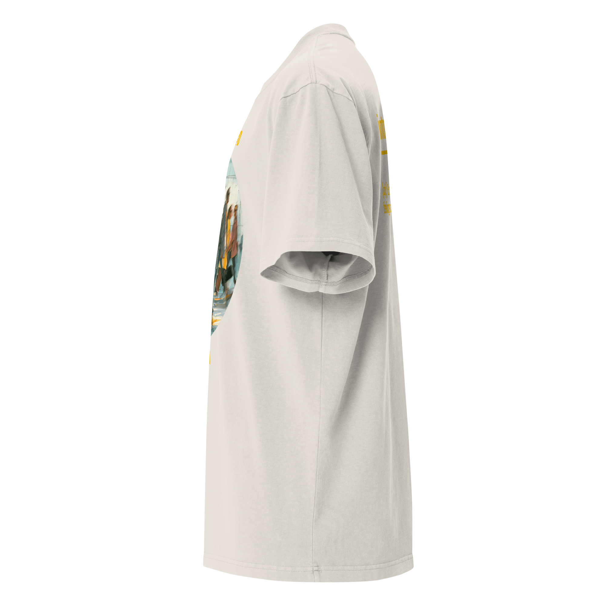 Xantho Philos™ Oversized Faded T-Shirt in Faded Bone for men, soft neutral oversized T-shirt with a minimalist streetwear feel