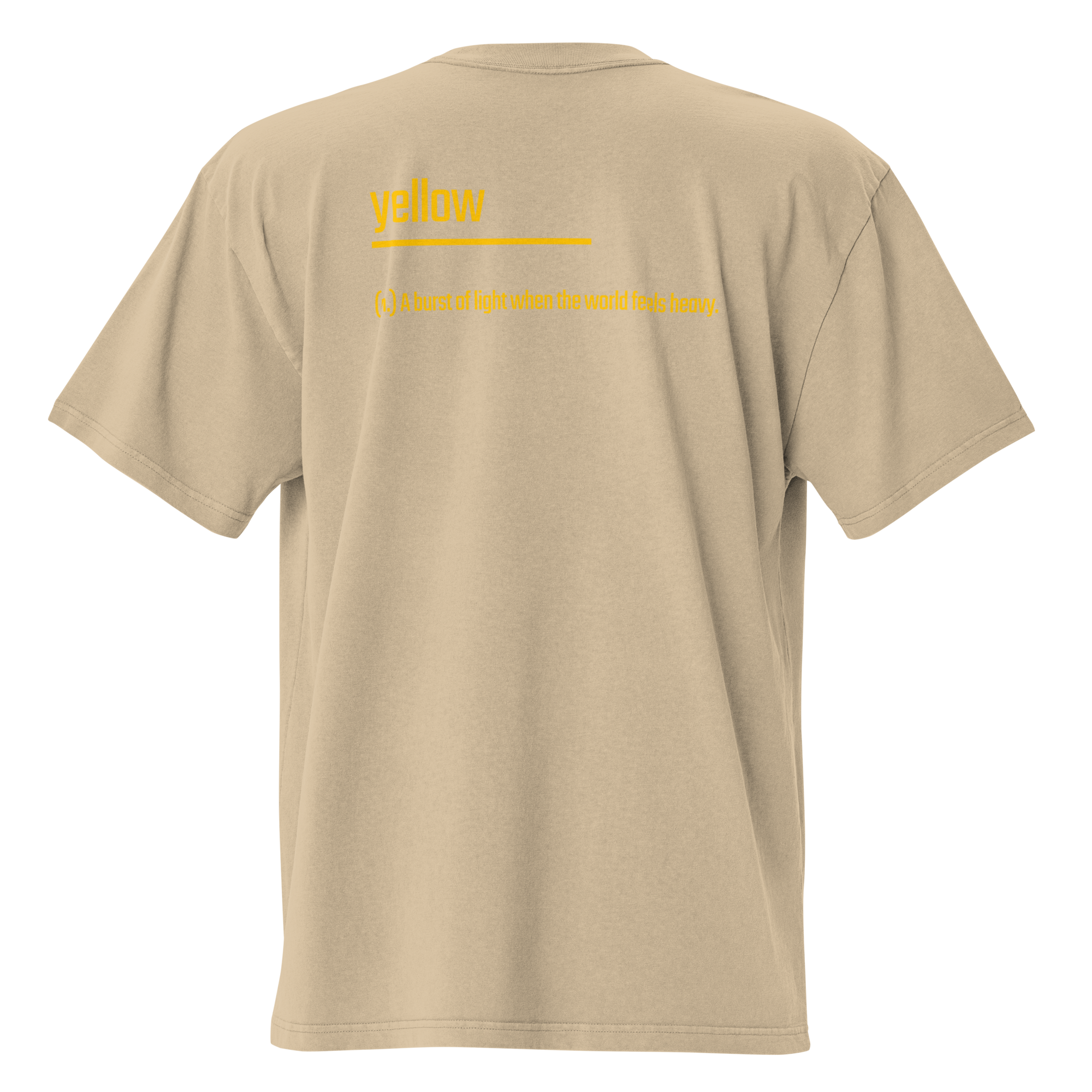 Xantho Philos™ Oversized Faded T-Shirt in Faded Khaki for men, neutral oversized T-shirt with casual streetwear style