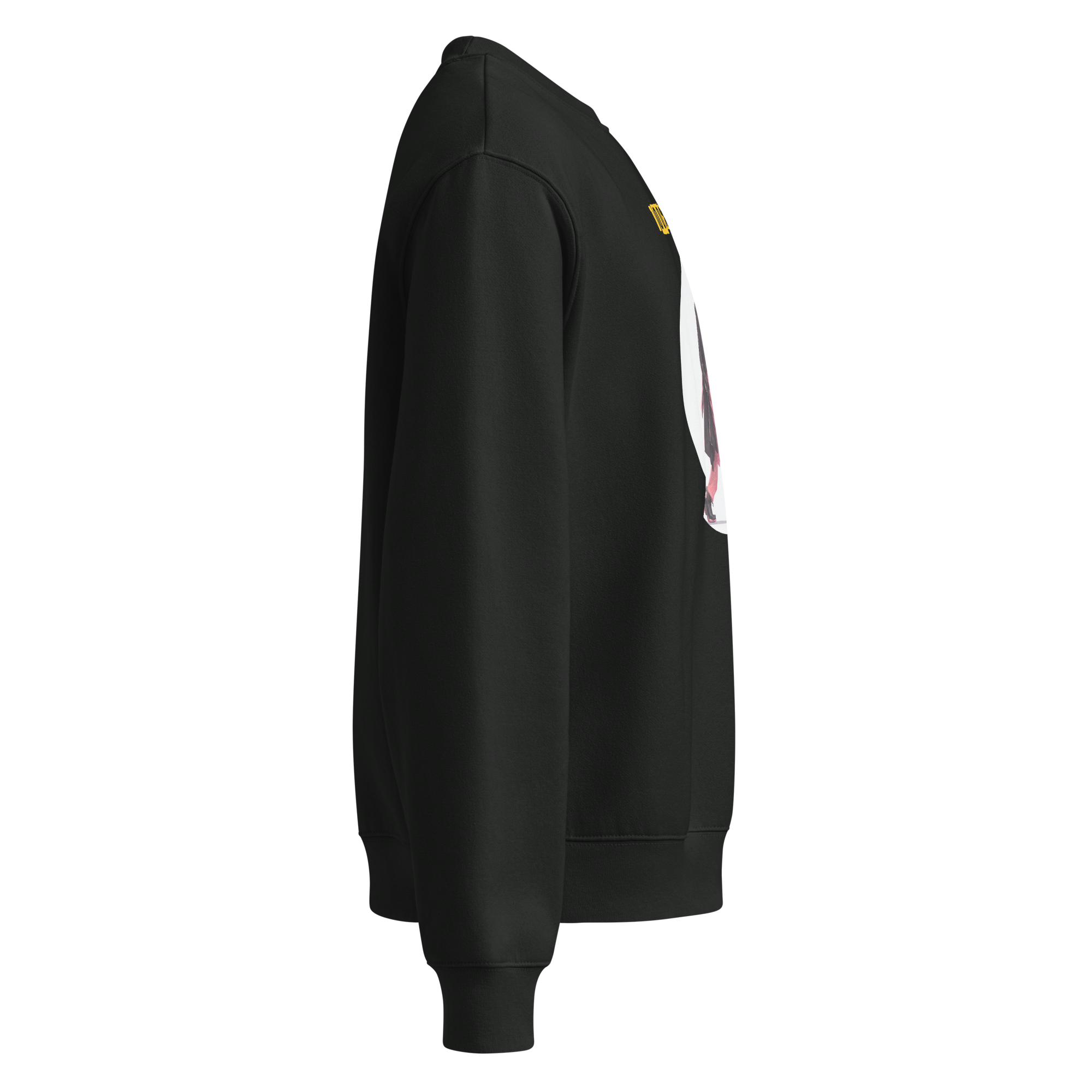 IntrovertedAlpha™ Oversized Sweatshirt in Vintage Black for men, washed heavyweight sweatshirt with a relaxed oversized fit