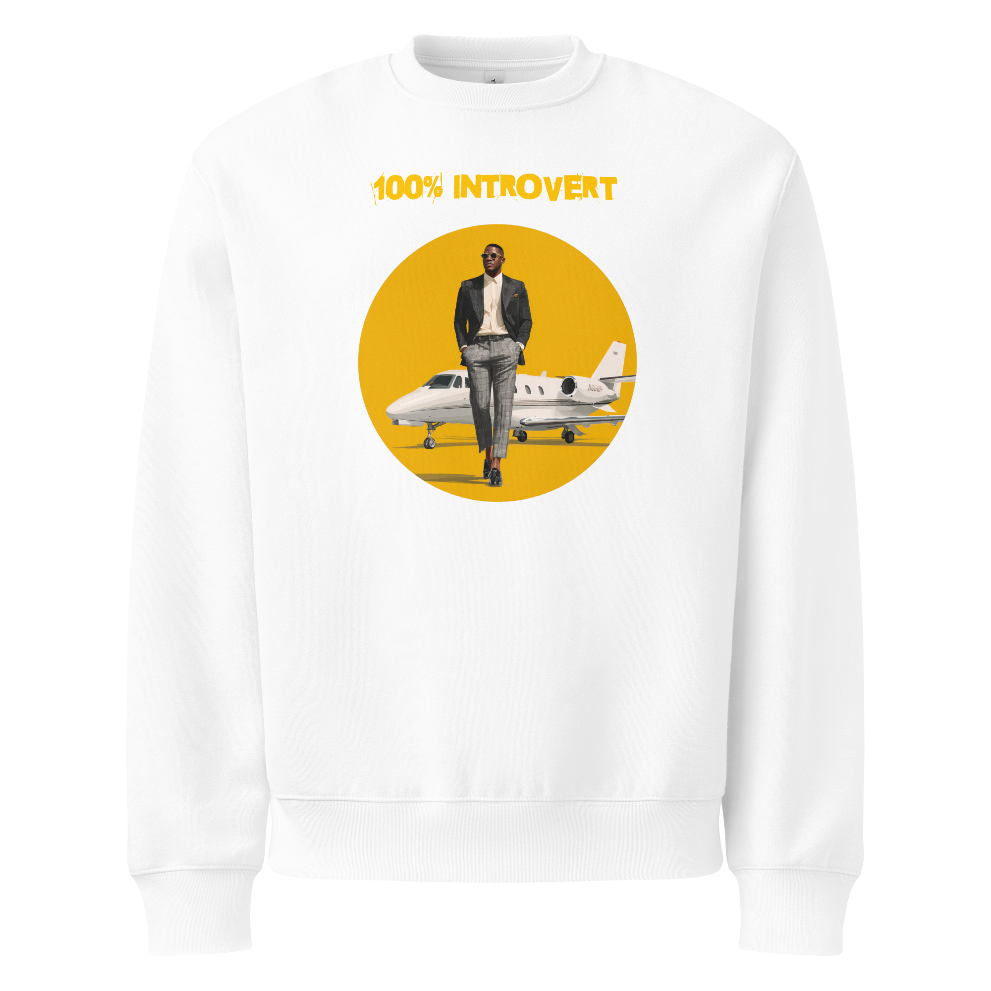 Xantho Philos™ Oversized Sweatshirt in White for men, clean minimalist sweatshirt with a premium heavyweight finish