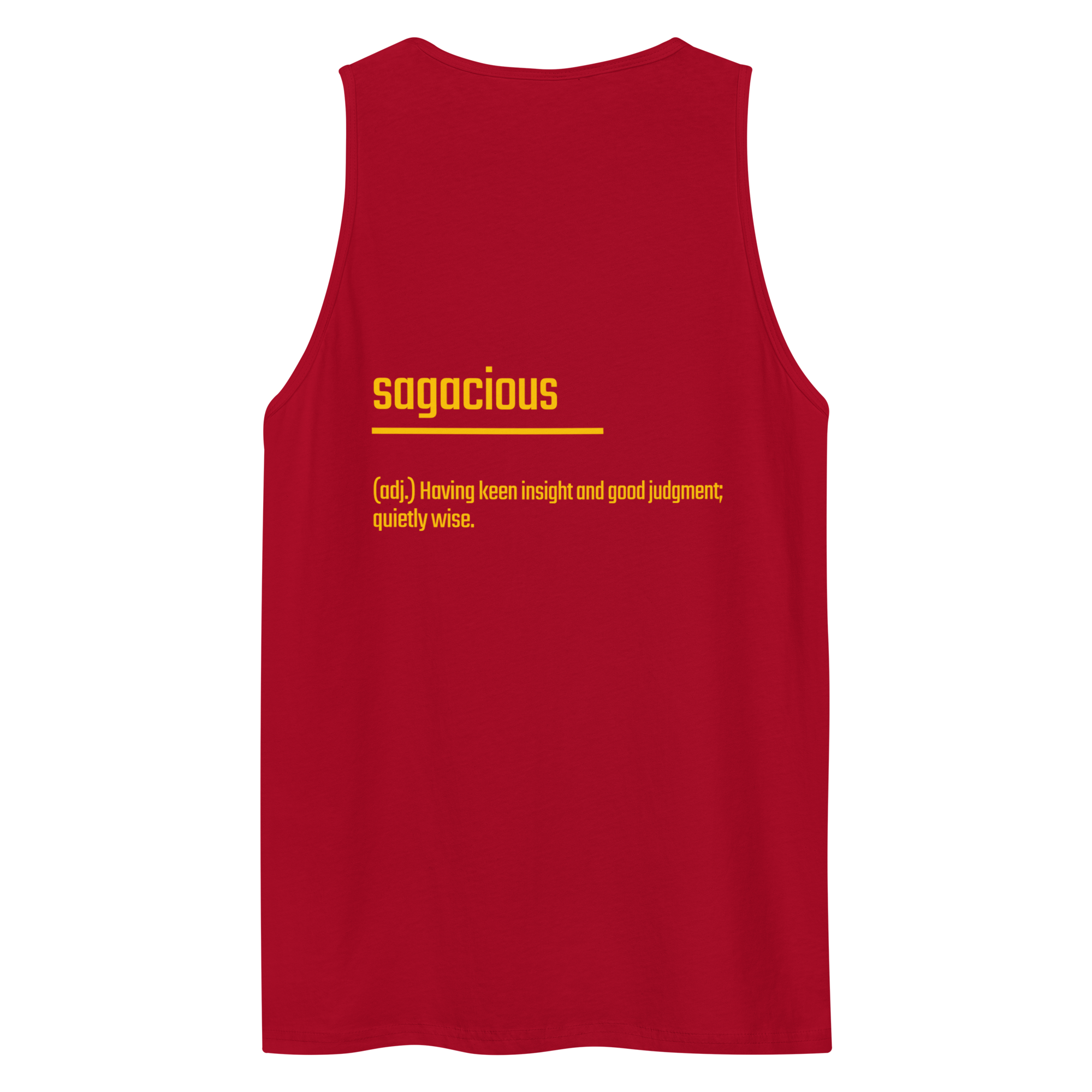 IntrovertedAlpha™ Tank Top in Red for men, bold premium tank top with lightweight streetwear style
