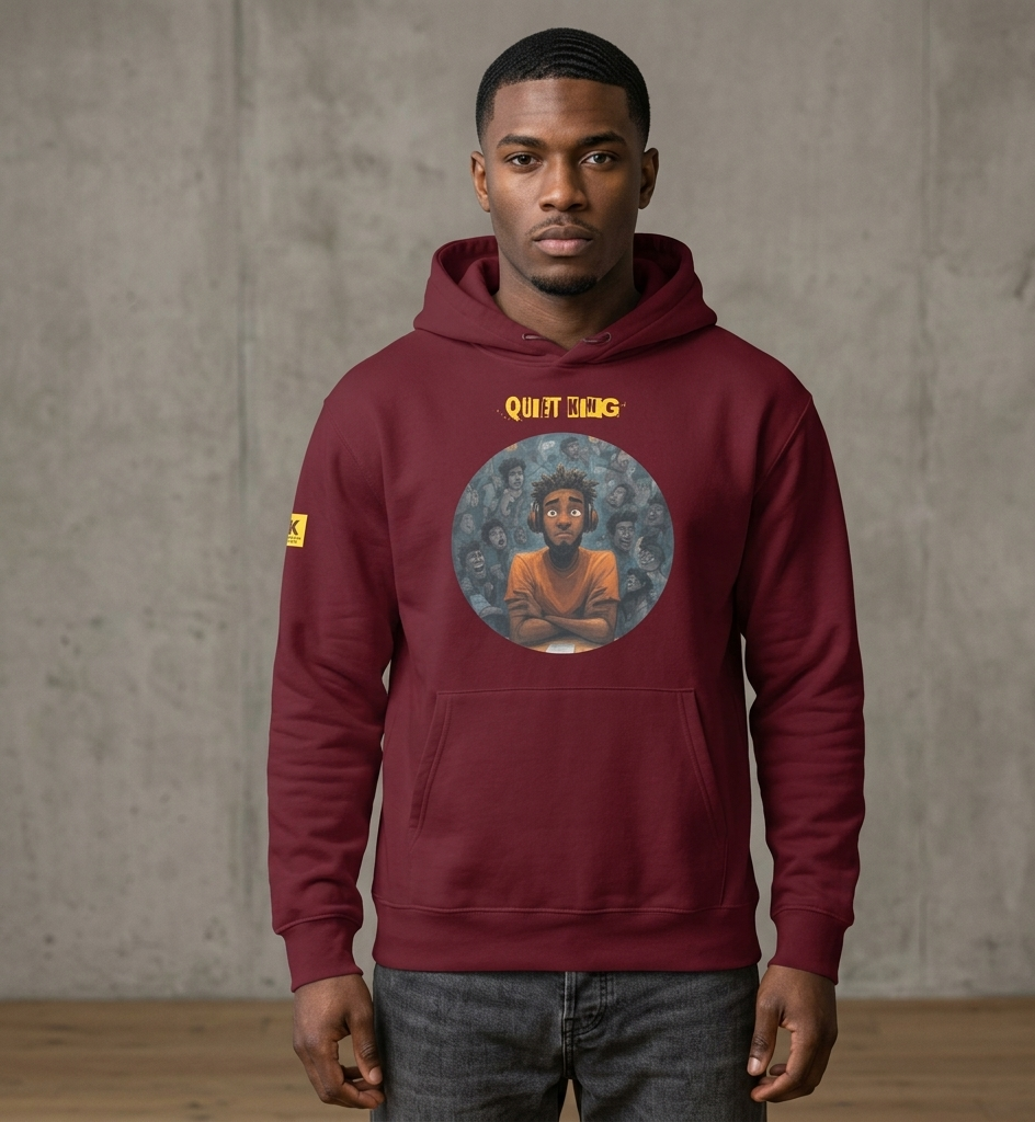 Xantho Philos™ Oversized Hoodie in Maroon for men, premium oversized hoodie with heavyweight comfort