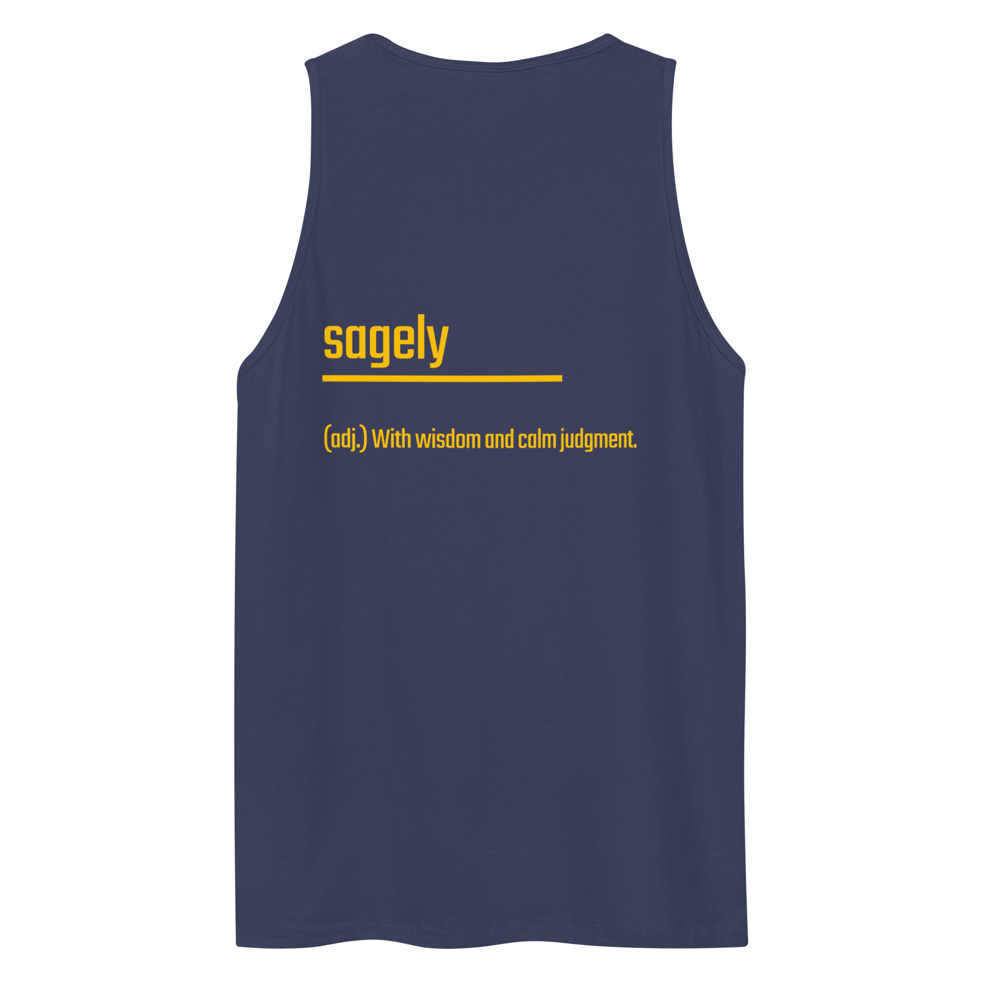 IntrovertedAlpha™ Tank Top in Harbor Blue for men, lightweight premium tank top with a clean casual tone