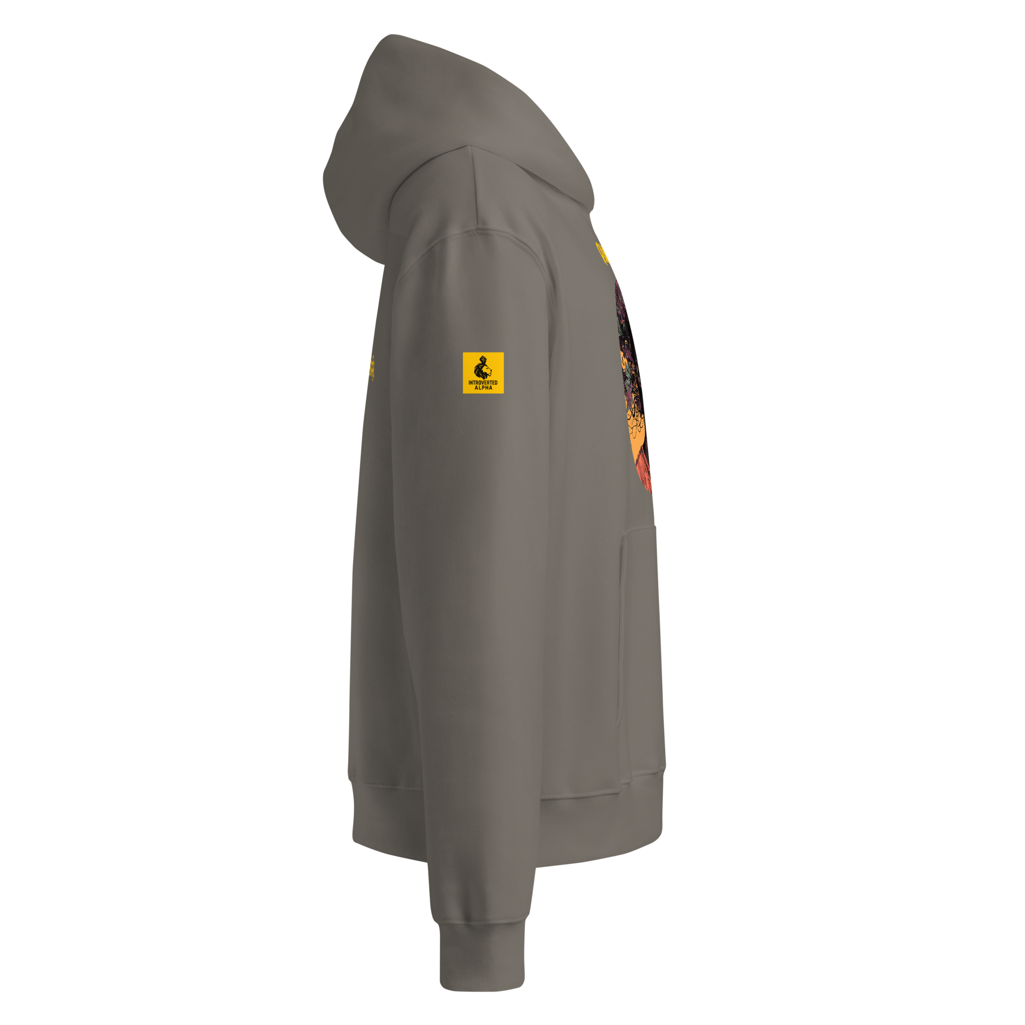 IntrovertedAlpha™ Oversized Hoodie in Asphalt for men, clean minimalist hoodie with premium heavyweight comfort