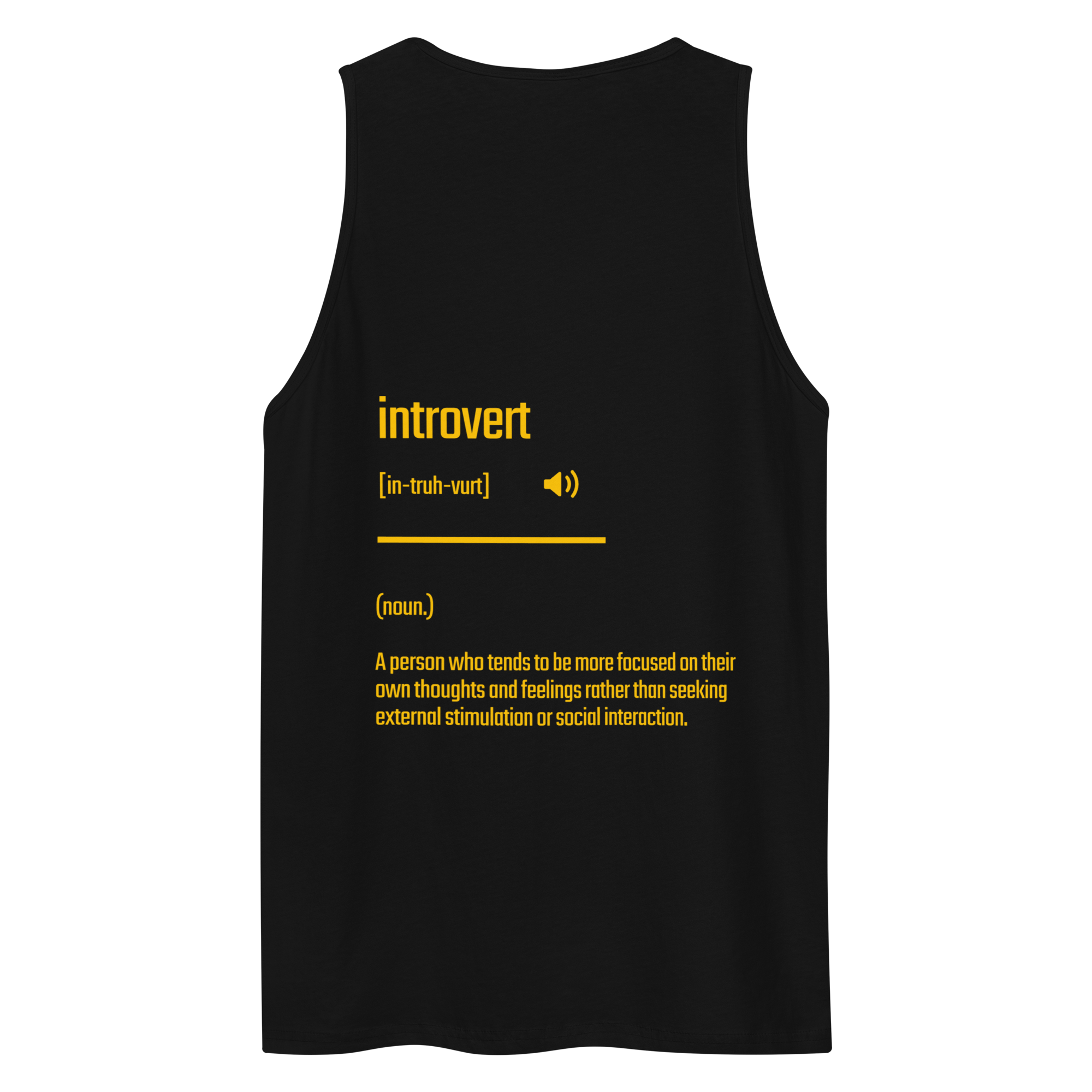 IntrovertedAlpha™ Tank Top in Black for men, premium everyday tank with a clean athletic fit