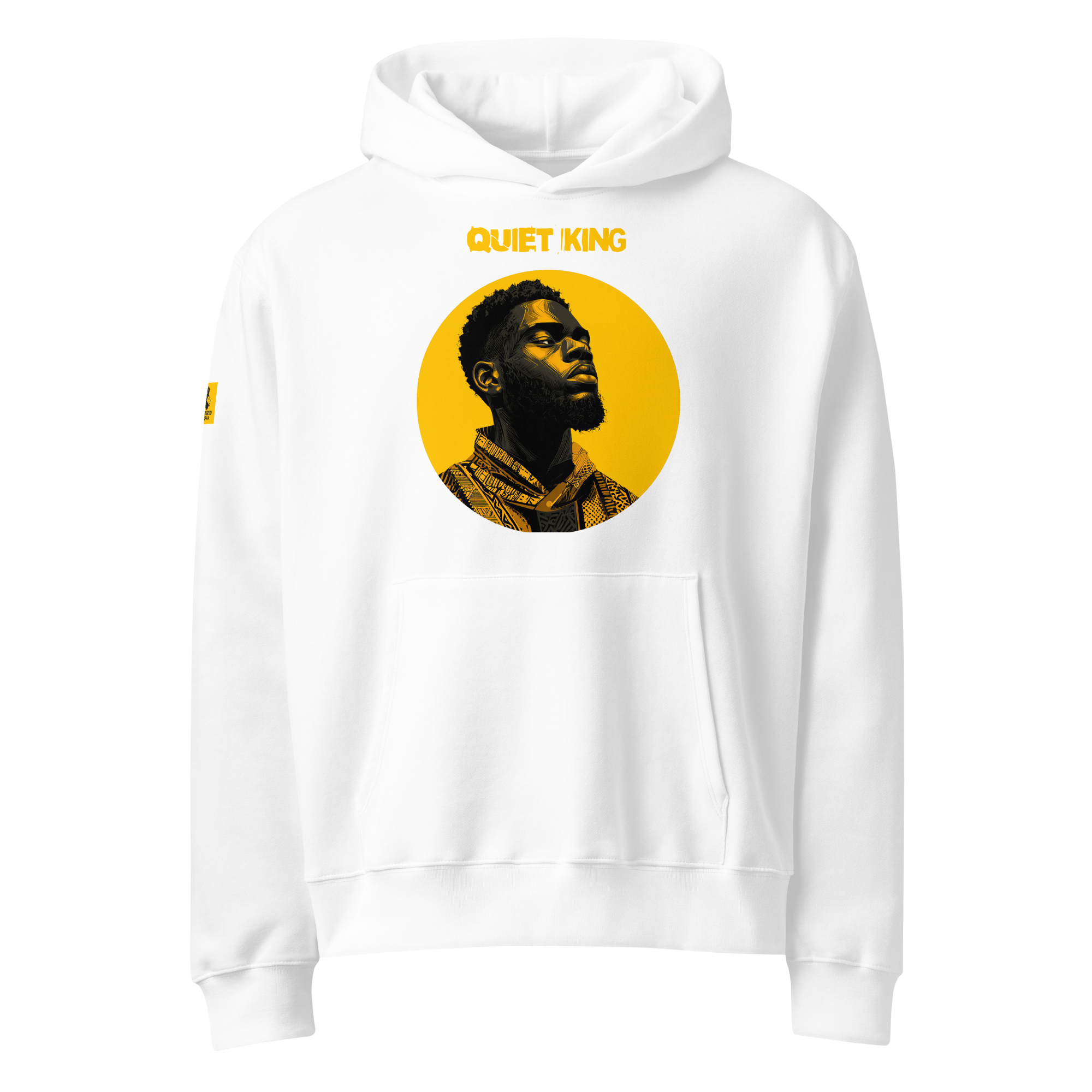 Xantho Philos™ Oversized Hoodie in White for men, crisp minimalist oversized hoodie with premium streetwear appeal