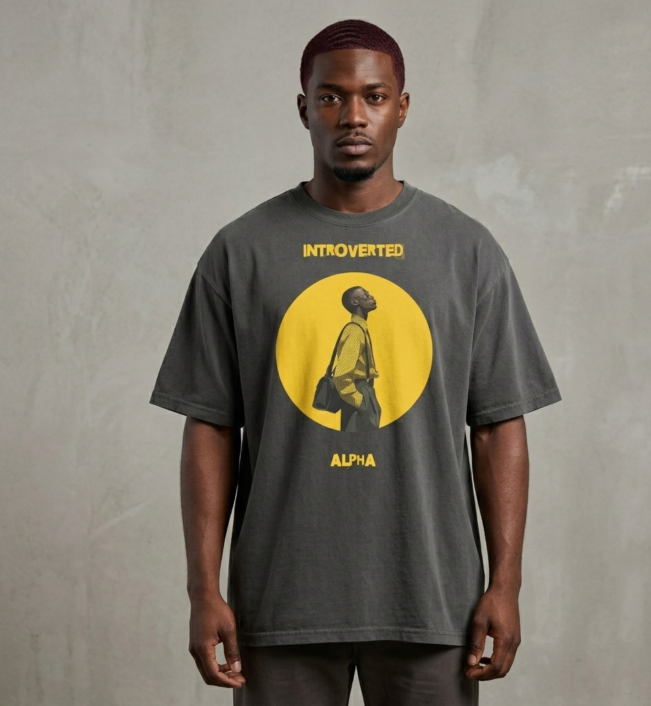 Xantho Philos™ Oversized Faded T-Shirt in Faded Black for men, vintage-wash streetwear with a relaxed oversized fit