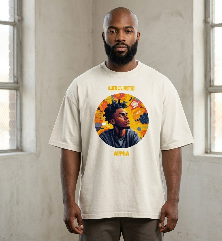 Xantho Philos™ Oversized Faded T-Shirt in Faded Bone for men, soft neutral oversized T-shirt with a minimalist streetwear feel