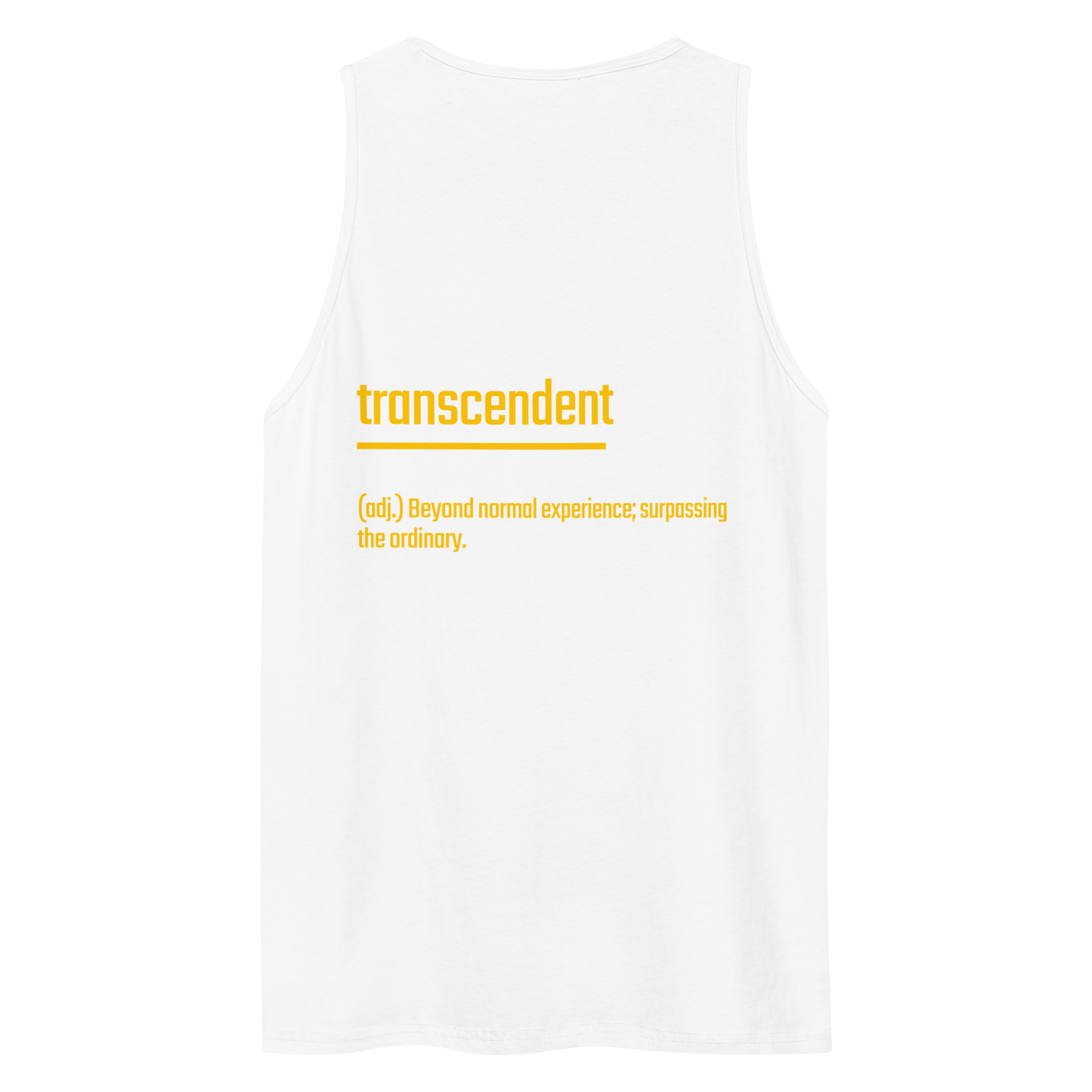 IntrovertedAlpha™ Tank Top in White for men, crisp minimalist tank top with a breathable everyday fit