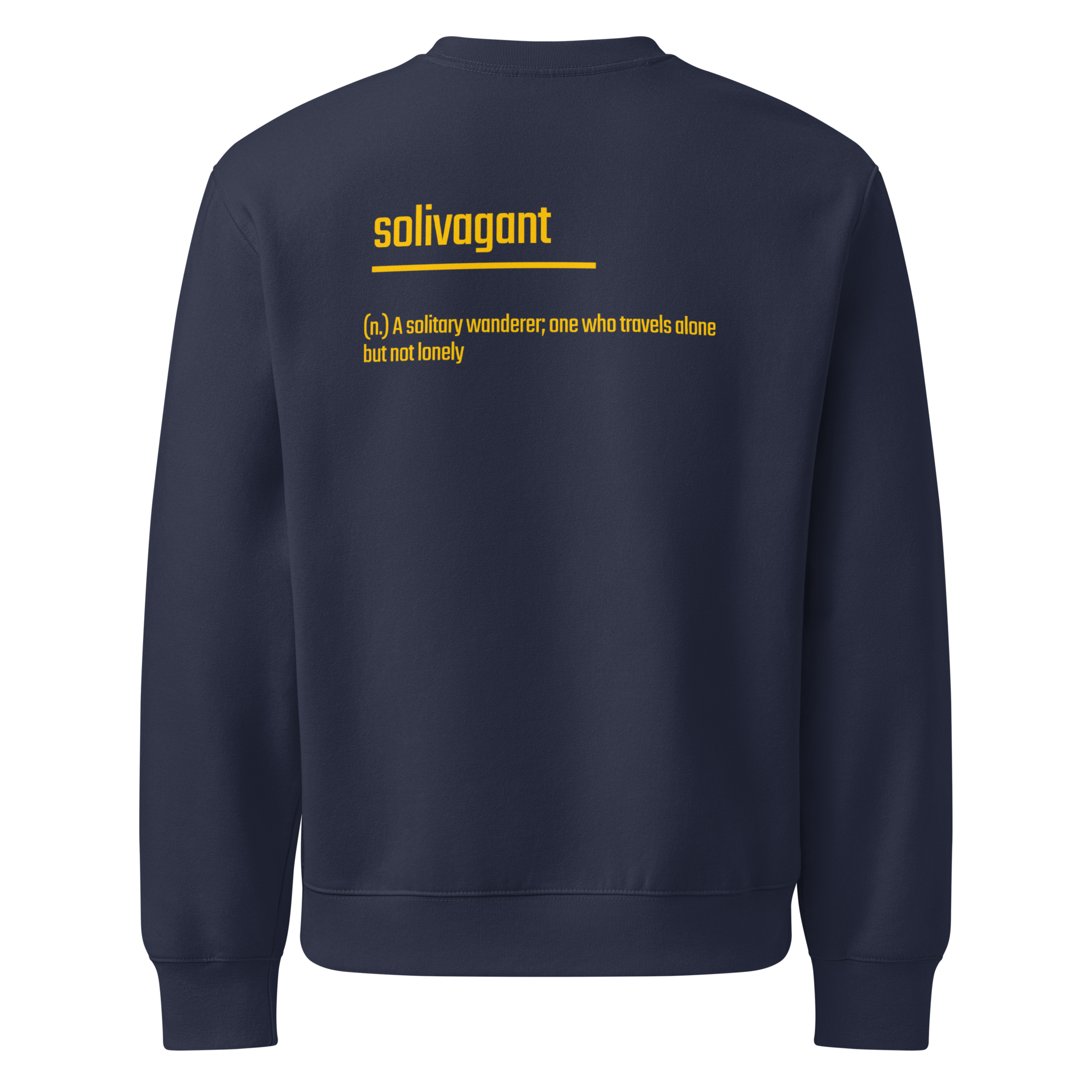 IntrovertedAlpha™ Oversized Sweatshirt in Navy for men, minimalist premium sweatshirt with everyday streetwear style