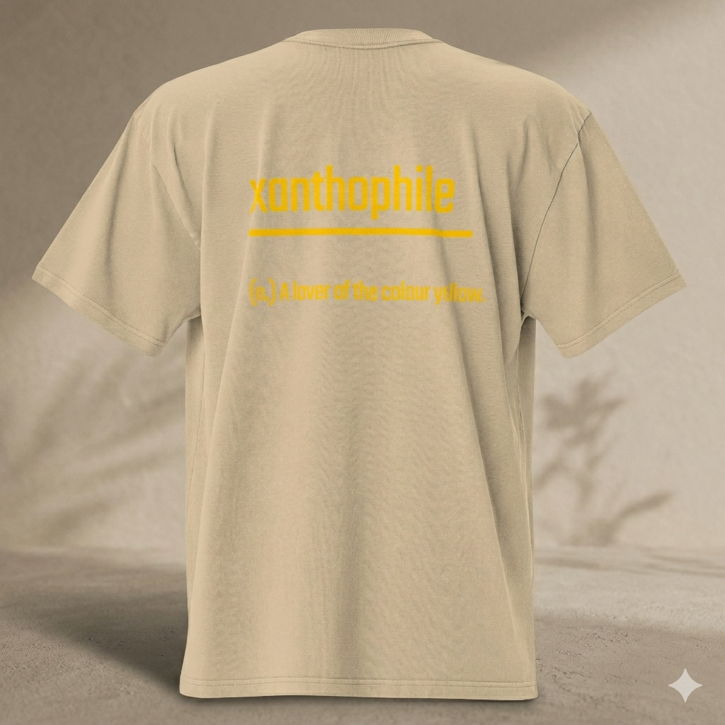 Xantho Philos™ Oversized Faded T-Shirt in Faded Khaki for men, neutral oversized T-shirt with casual streetwear style