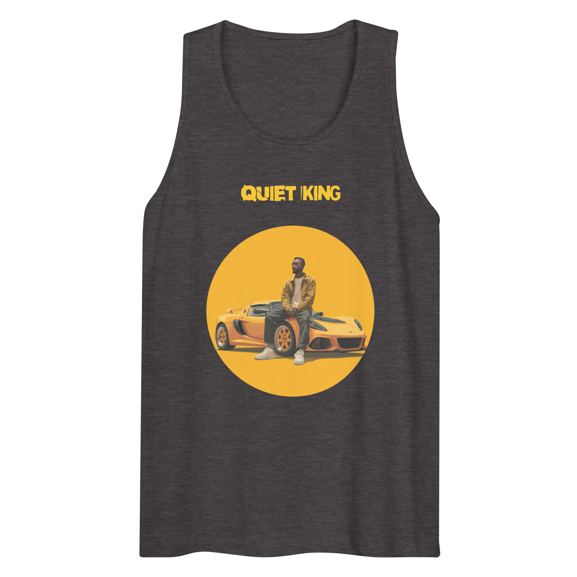 Xantho Philos™ Tank Top in Charcoal Heather for men, soft-blend tank top with a clean everyday fit