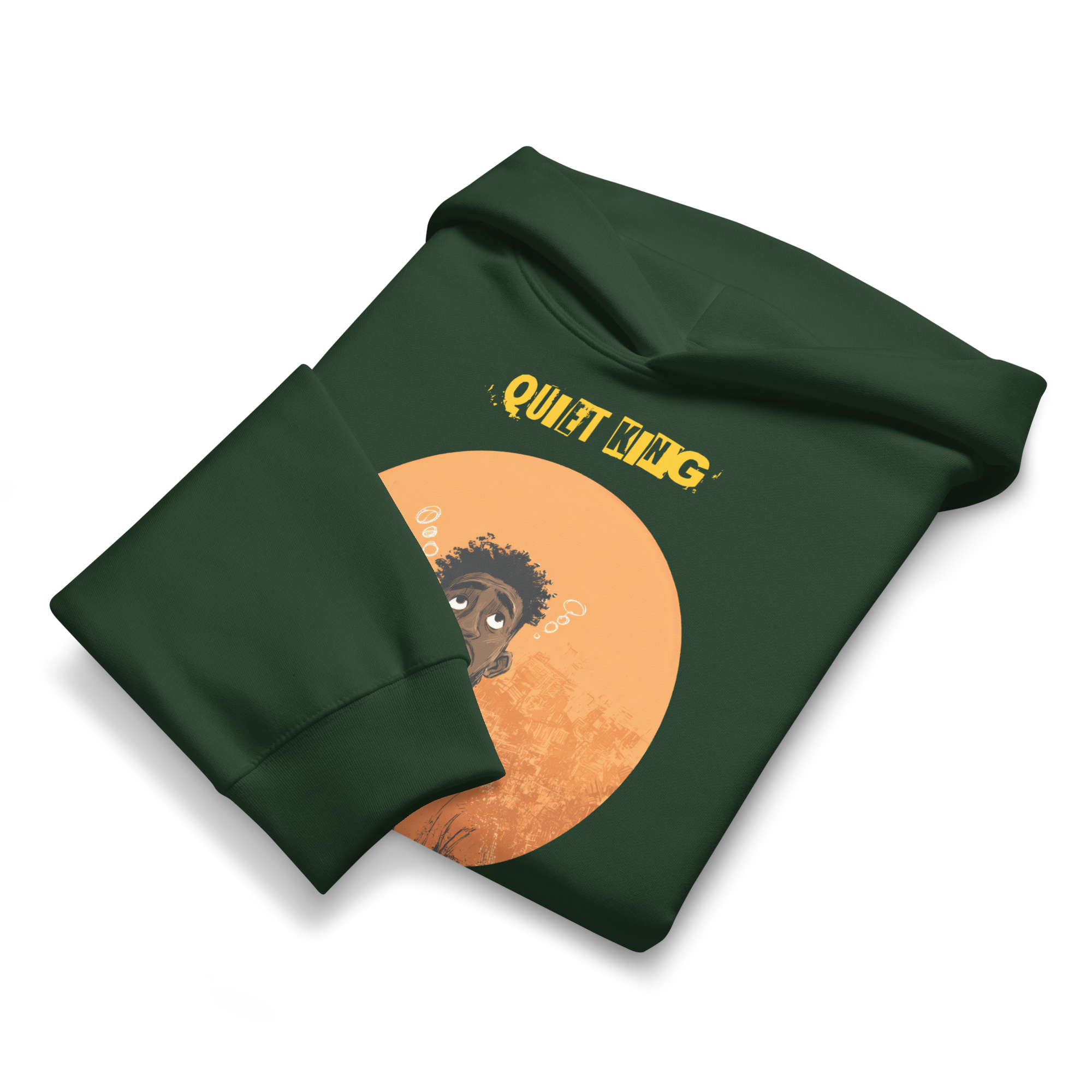 Xantho Philos™ Oversized Hoodie in Forest for men, elevated everyday streetwear with a relaxed oversized fit