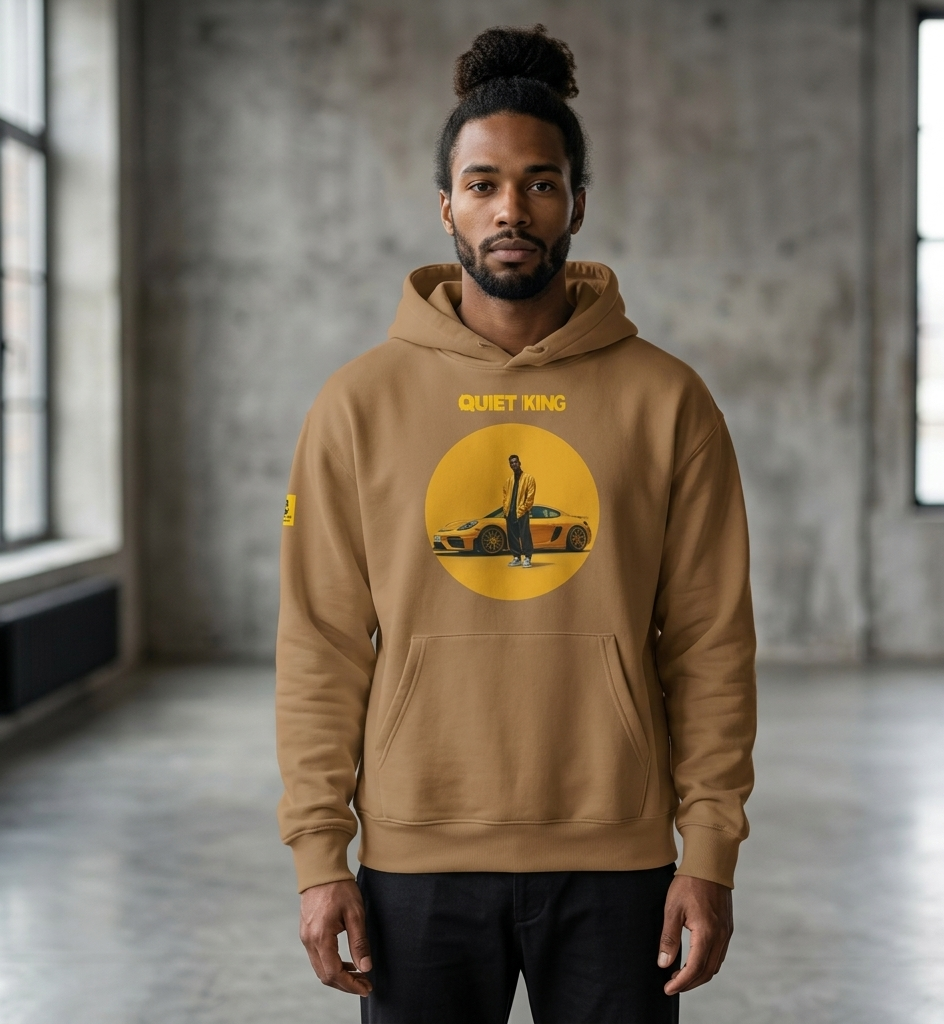 Xantho Philos™ Oversized Hoodie in Vintage Brown for men, premium oversized streetwear with a warm neutral tone