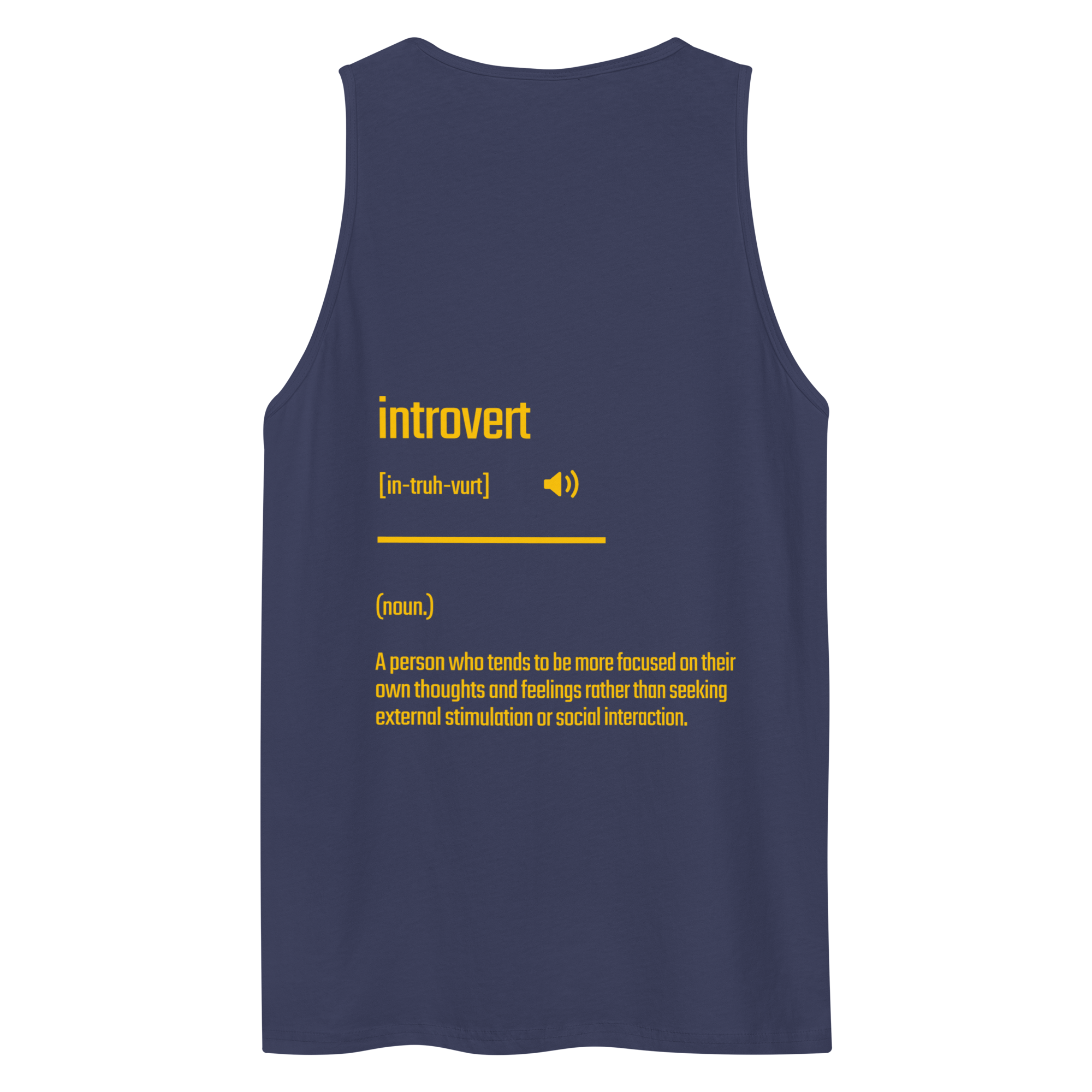 IntrovertedAlpha™ Tank Top in Harbor Blue for men, lightweight premium tank top with a clean casual tone