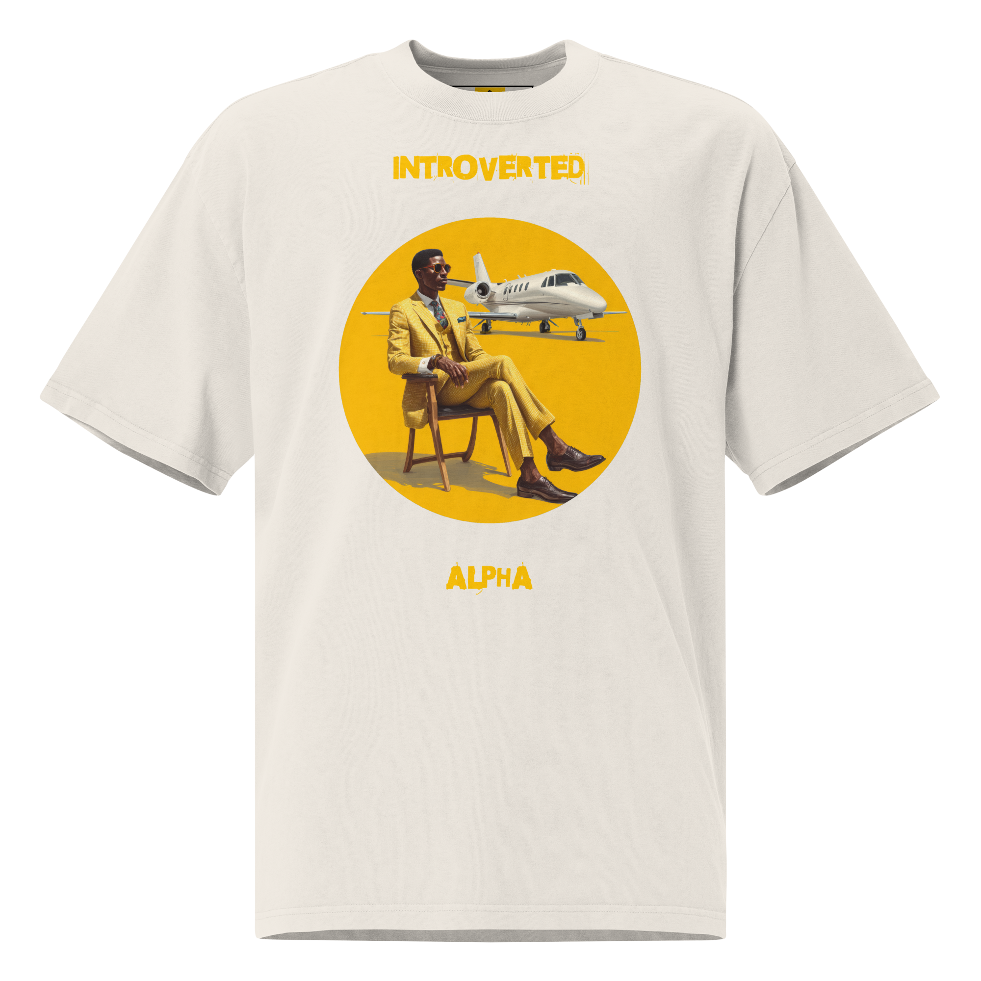 Xantho Philos™ Oversized Faded T-Shirt in Faded Bone for men, soft neutral oversized T-shirt with a minimalist streetwear feel
