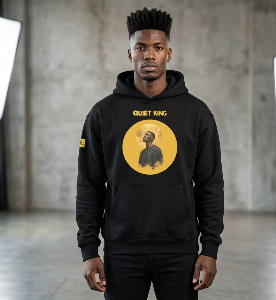 Xantho Philos™ Oversized Hoodie in Vintage Black for men, premium heavyweight streetwear with a relaxed oversized fit
