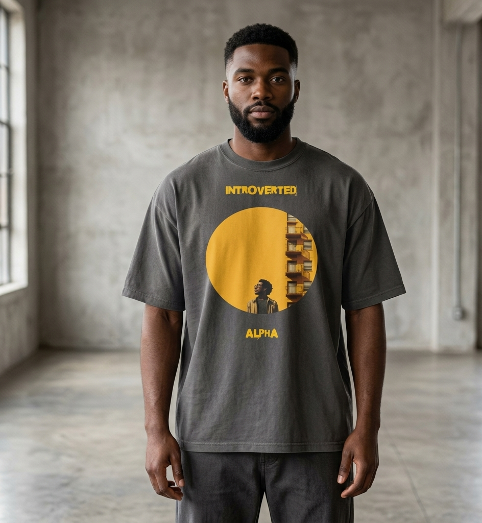 Xantho Philos™ Oversized Faded T-Shirt in Faded Black for men, vintage-wash streetwear with a relaxed oversized fit