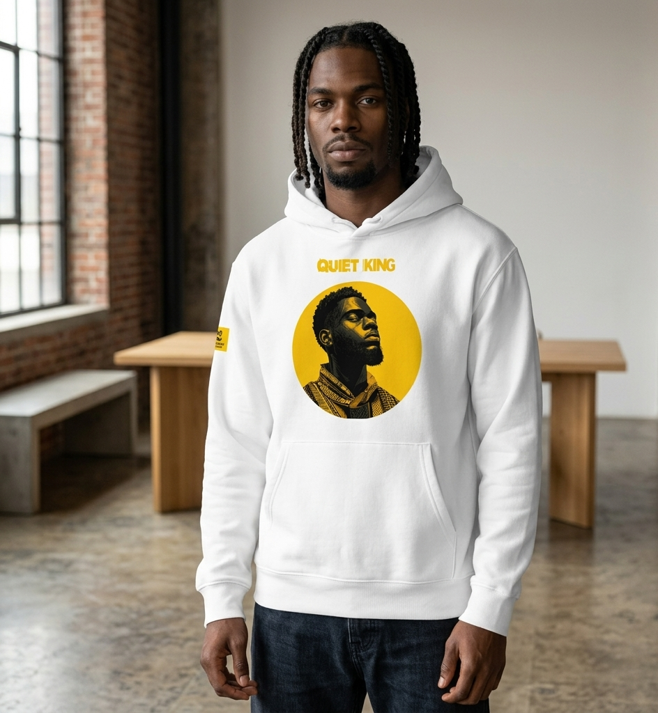 Xantho Philos™ Oversized Hoodie in White for men, crisp minimalist oversized hoodie with premium streetwear appeal