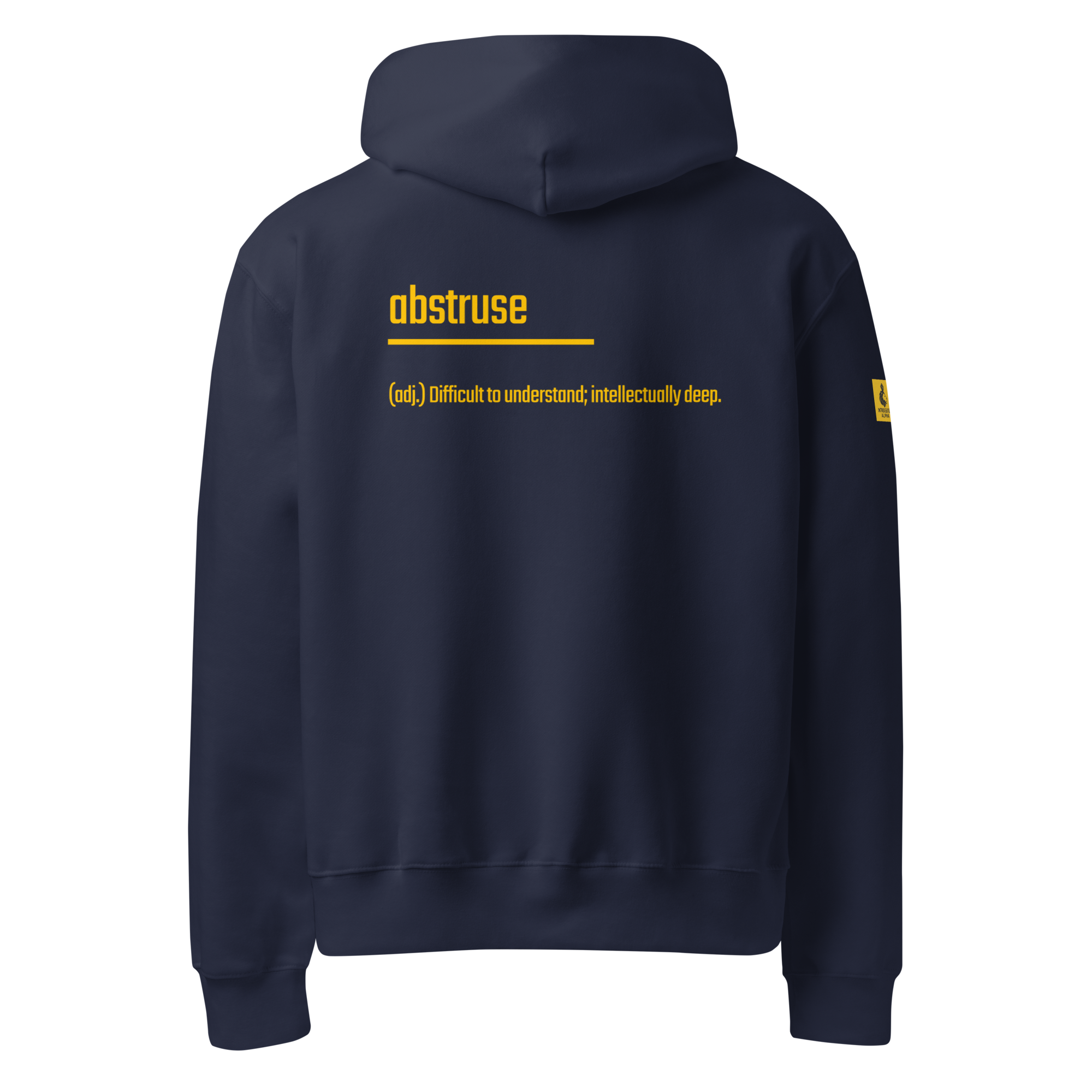 Xantho Philos™ Oversized Hoodie in Navy for men, minimalist heavyweight hoodie with a relaxed streetwear fit