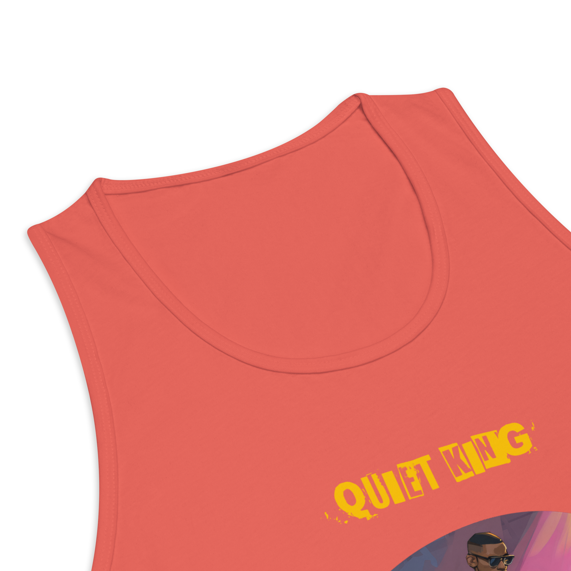 IntrovertedAlpha™ Tank Top in Coral for men, lightweight summer tank top with a vibrant casual tone