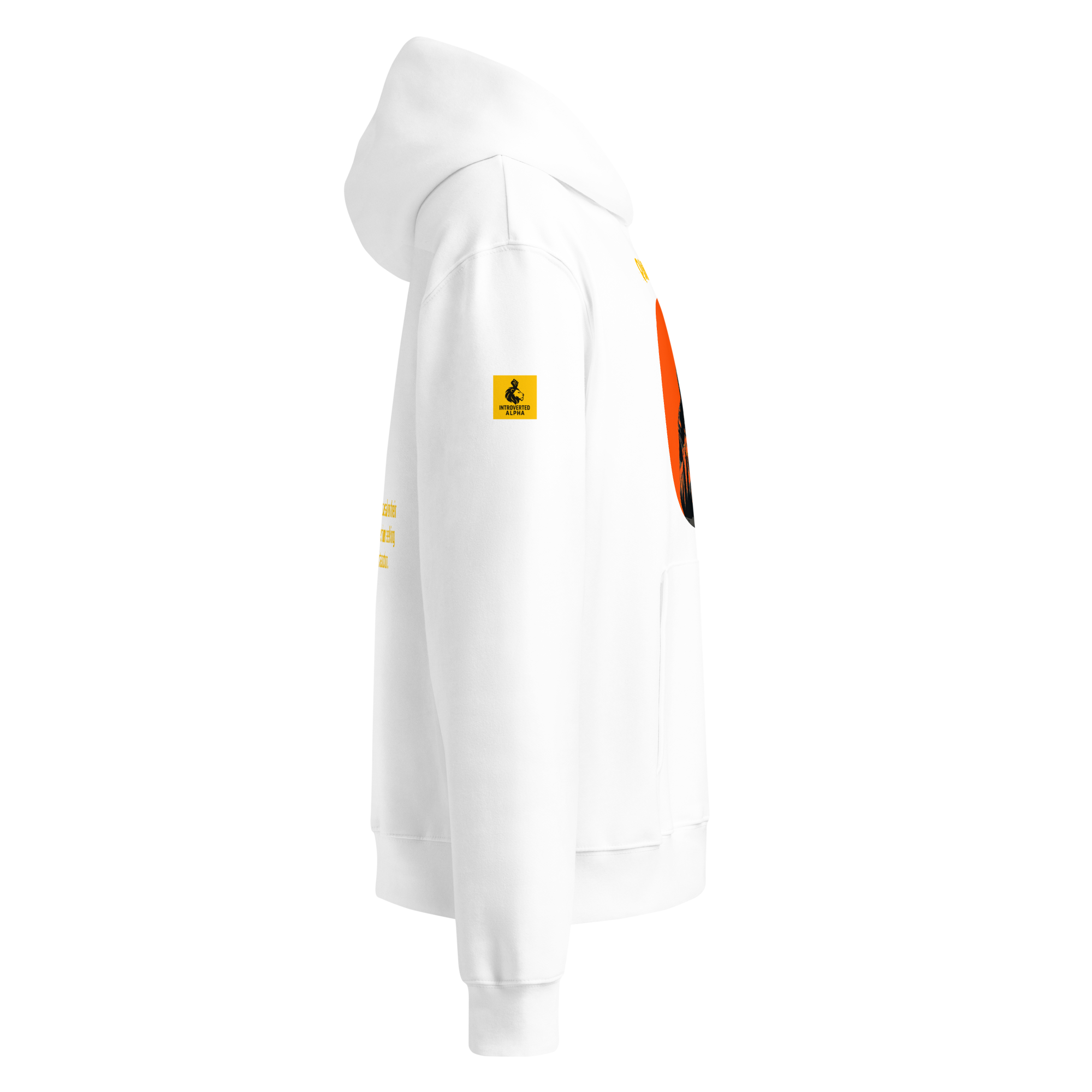 Xantho Philos™ Oversized Hoodie in White for men, crisp minimalist oversized hoodie with premium streetwear appeal