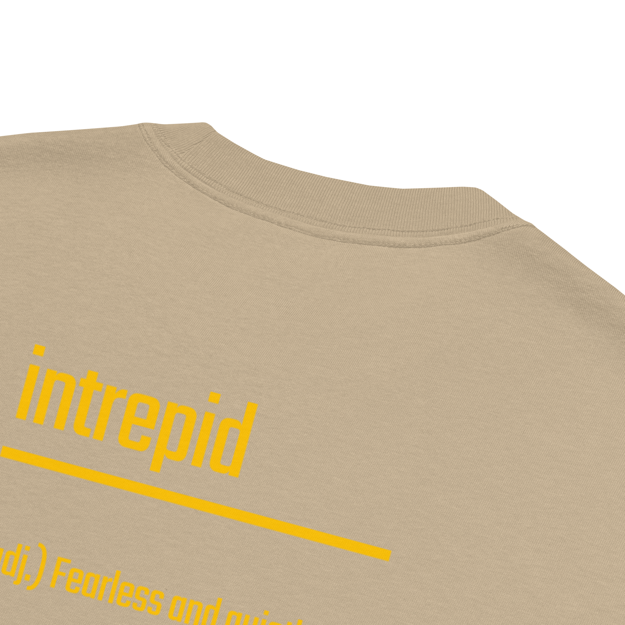 Xantho Philos™ Oversized Faded T-Shirt in Faded Khaki for men, neutral oversized T-shirt with casual streetwear style