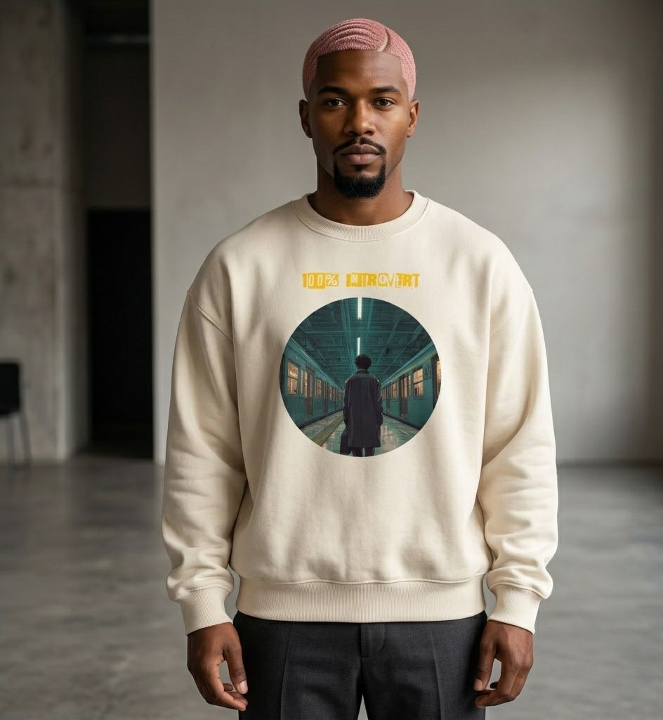 Xantho Philos™ Oversized Sweatshirt in Dust for men, soft neutral sweatshirt with a relaxed oversized fit