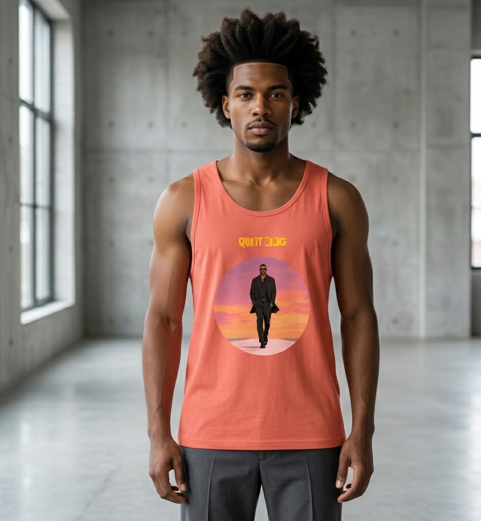 Xantho Philos™ Tank Top in Coral for men, lightweight summer tank top with a vibrant casual tone