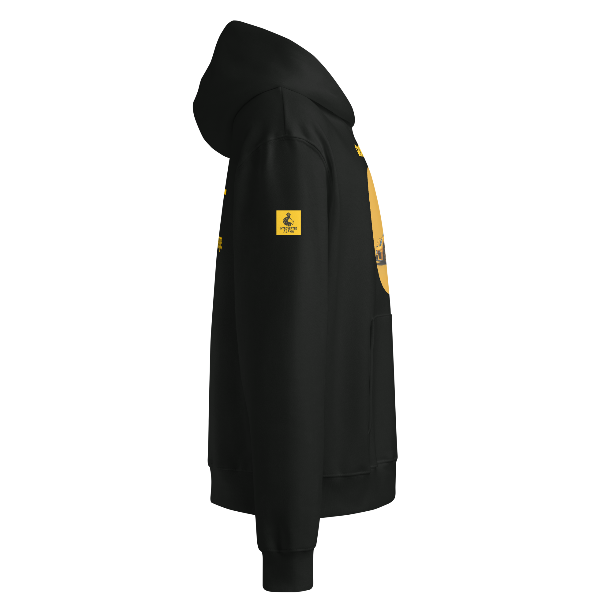 Xantho Philos™ Oversized Hoodie in Vintage Black for men, premium heavyweight streetwear with a relaxed oversized fit