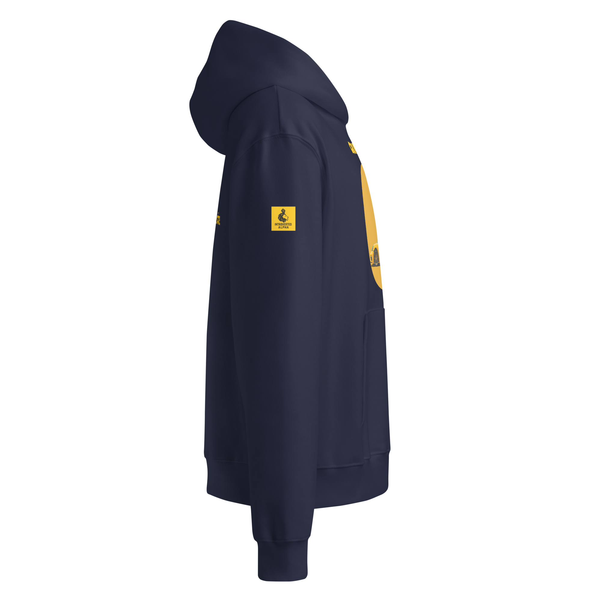 Xantho Philos™ Oversized Hoodie in Navy for men, minimalist heavyweight hoodie with a relaxed streetwear fit