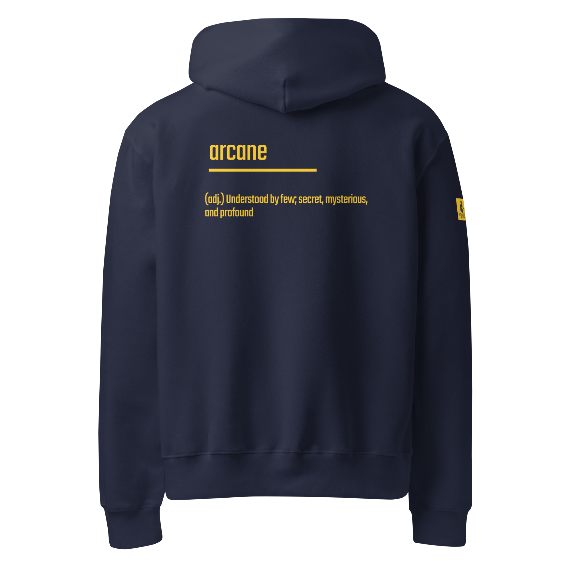 Xantho Philos™ Oversized Hoodie in Navy for men, minimalist heavyweight hoodie with a relaxed streetwear fit