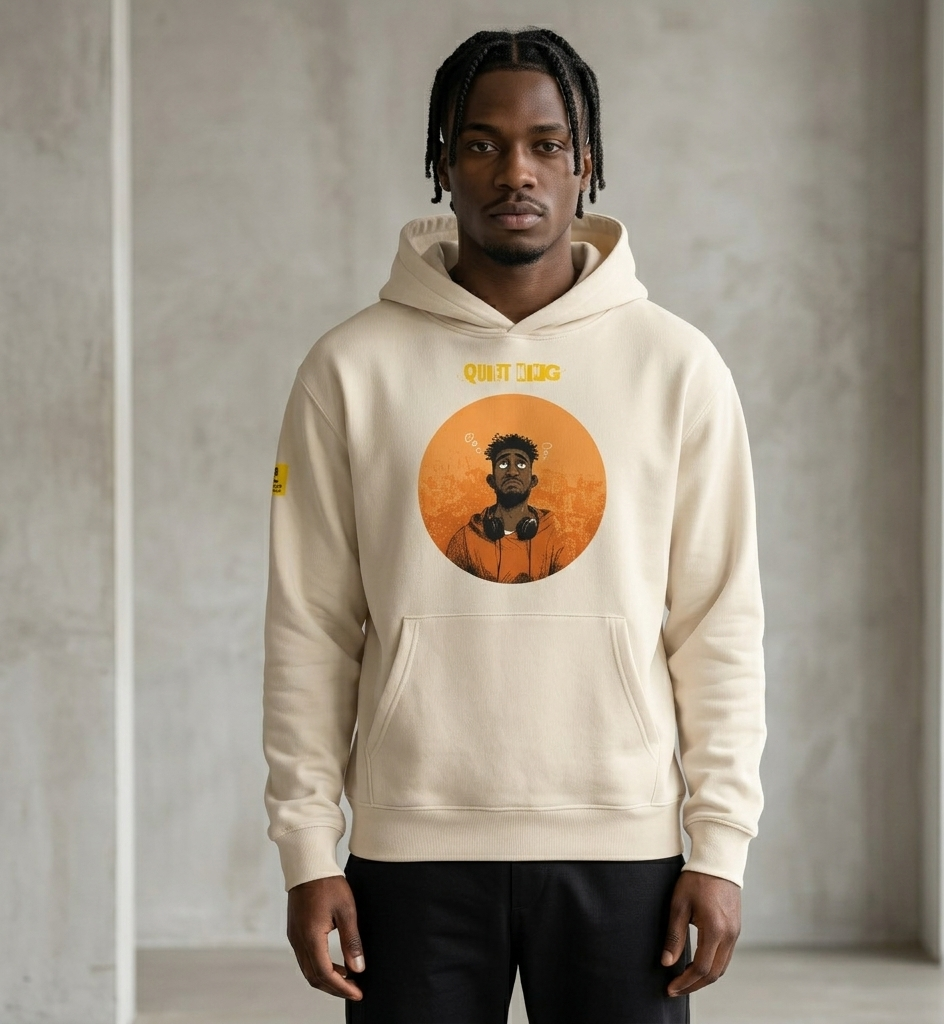 Xantho Philos™ Oversized Hoodie in Dust for men, soft neutral heavyweight hoodie with a relaxed fit