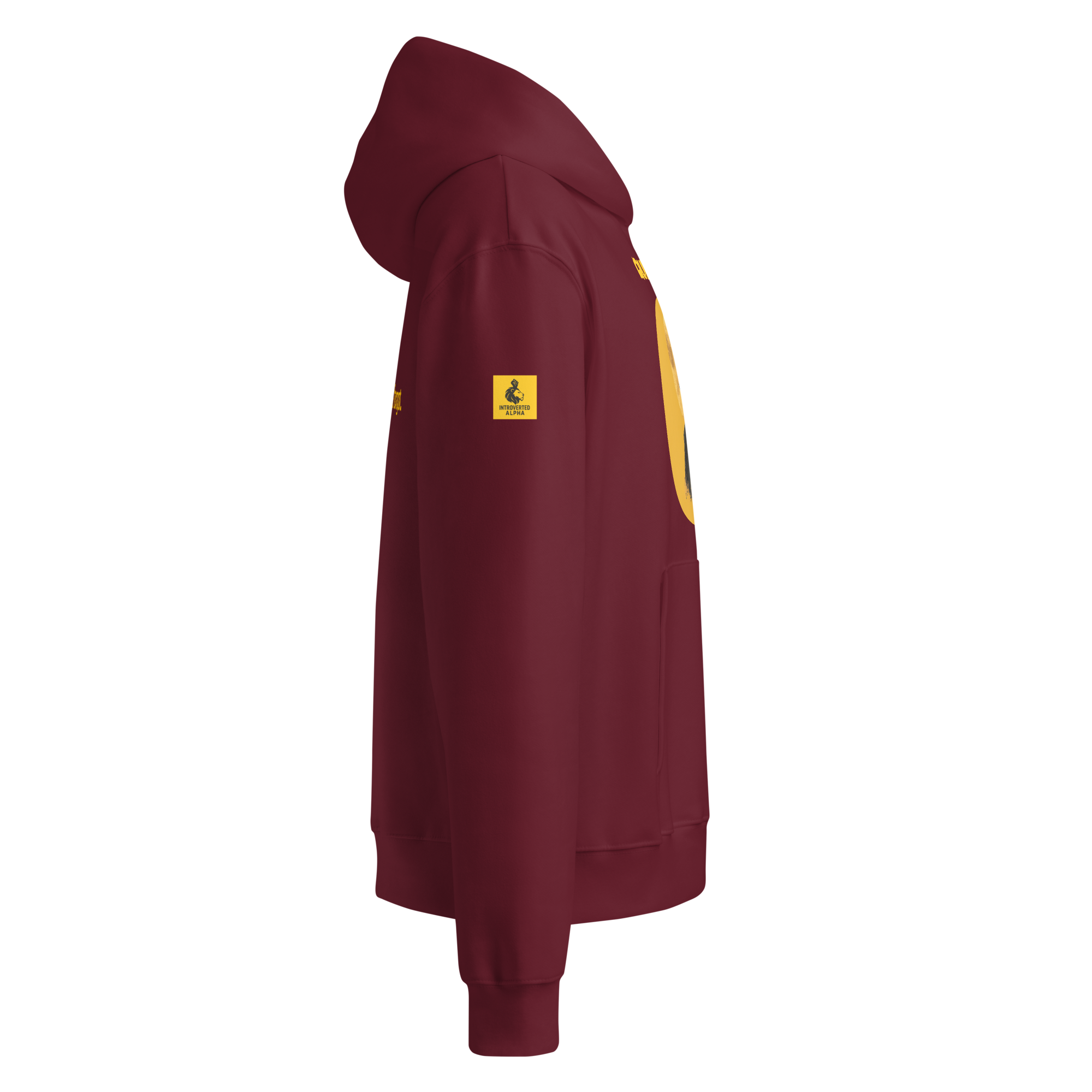 Xantho Philos™ Oversized Hoodie in Maroon for men, premium oversized hoodie with heavyweight comfort