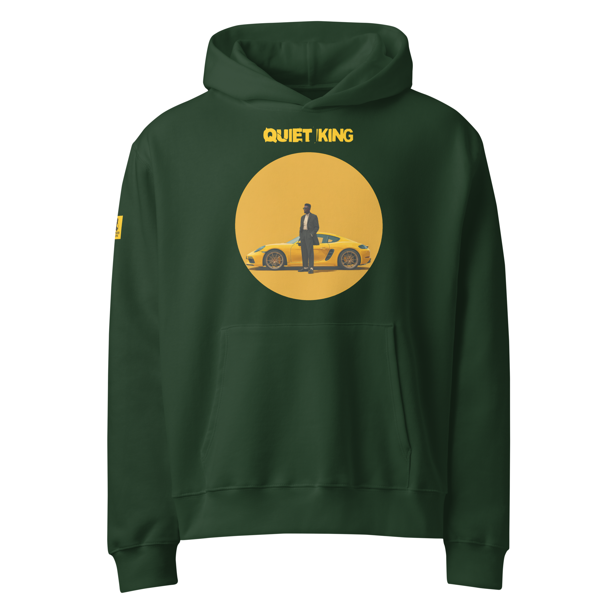 Xantho Philos™ Oversized Hoodie in Forest for men, elevated everyday streetwear with a relaxed oversized fit