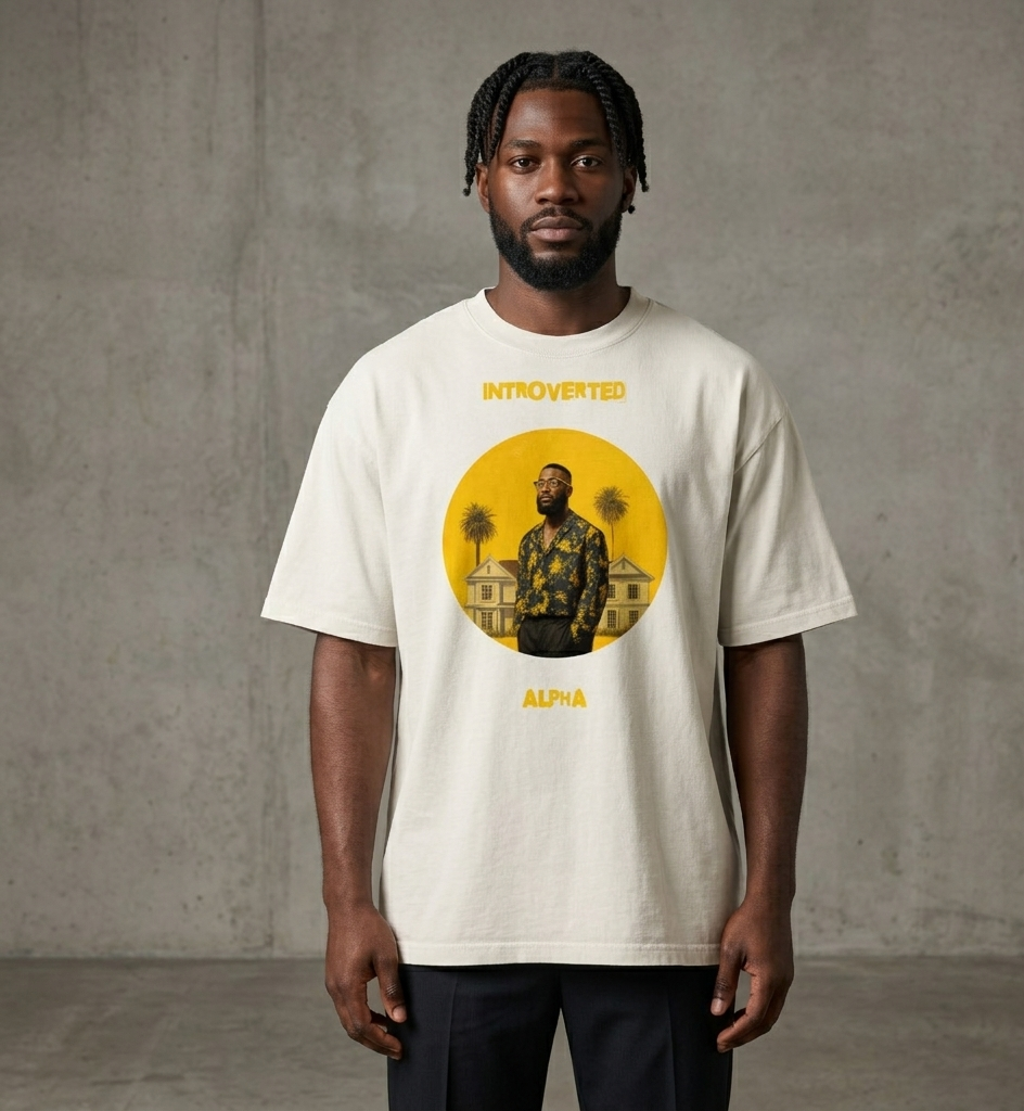 Xantho Philos™ Oversized Faded T-Shirt in Faded Bone for men, soft neutral oversized T-shirt with a minimalist streetwear feel
