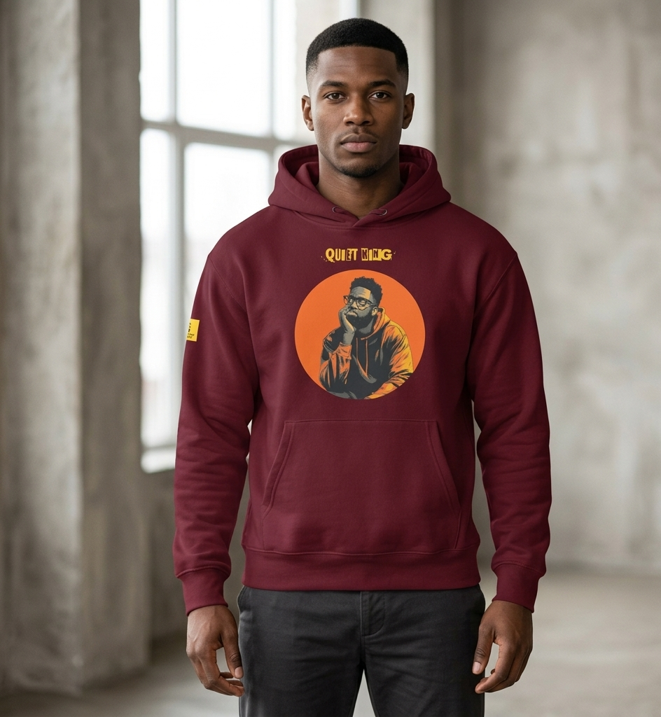 Xantho Philos™ Oversized Hoodie in Maroon for men, premium oversized hoodie with heavyweight comfort