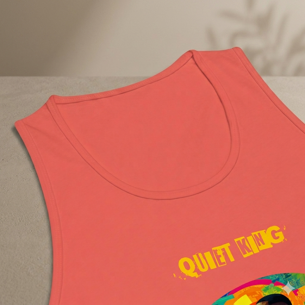 IntrovertedAlpha™ Tank Top in Coral for men, lightweight summer tank top with a vibrant casual tone