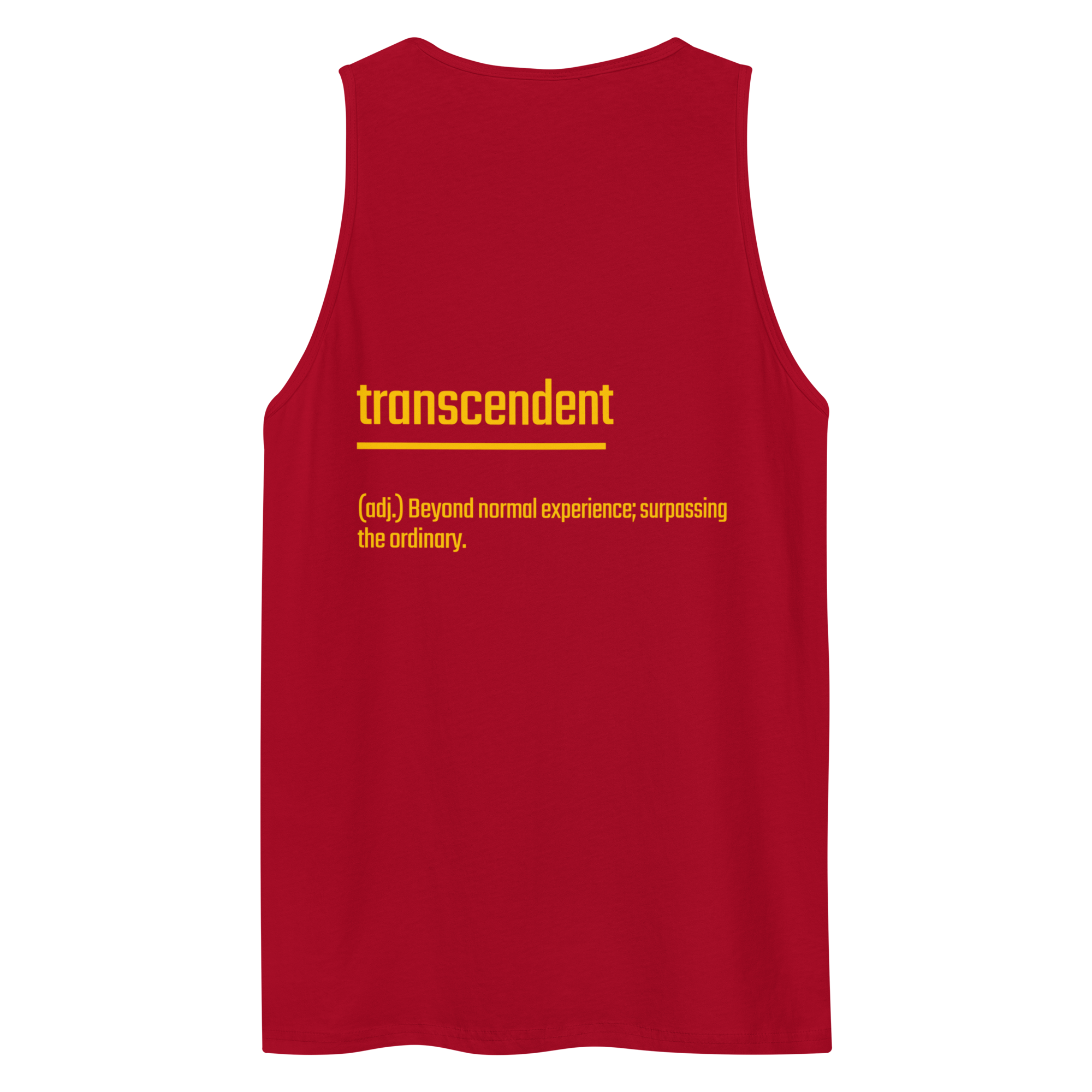 IntrovertedAlpha™ Tank Top in Red for men, bold premium tank top with lightweight streetwear style