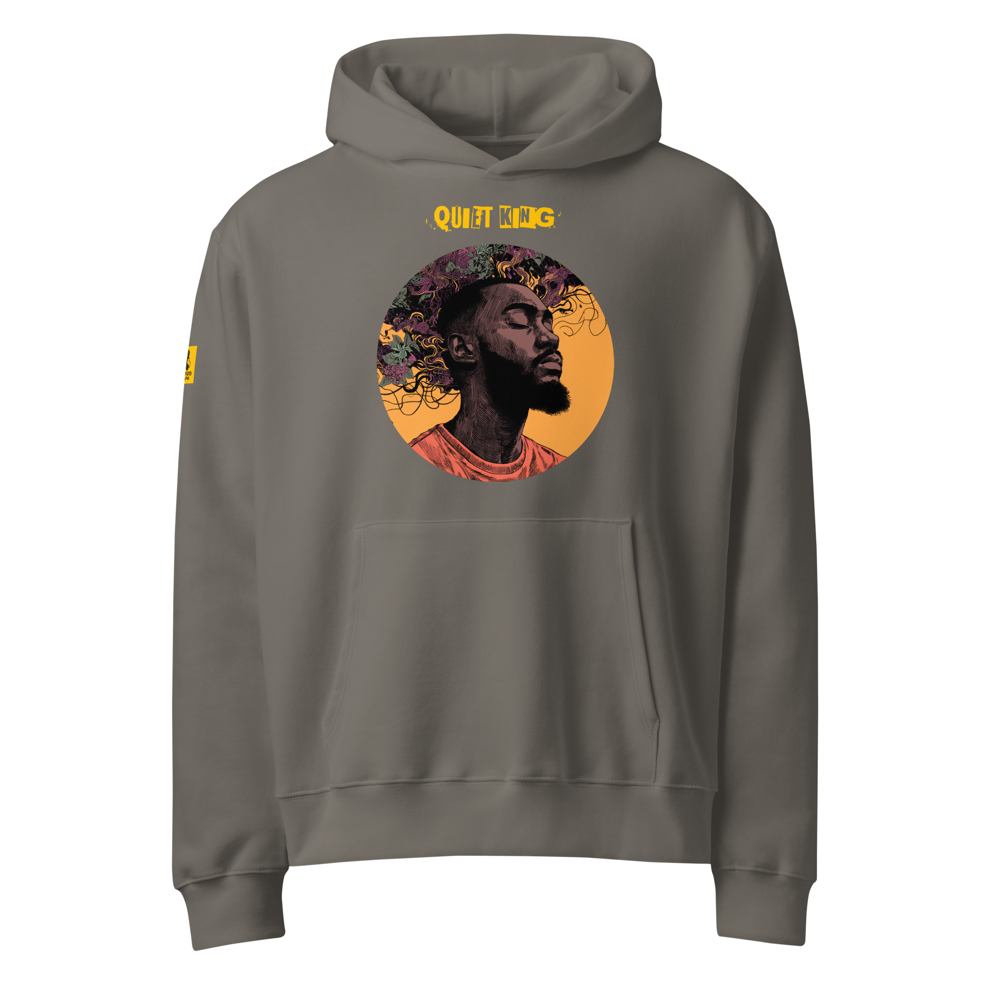 IntrovertedAlpha™ Oversized Hoodie in Asphalt for men, clean minimalist hoodie with premium heavyweight comfort