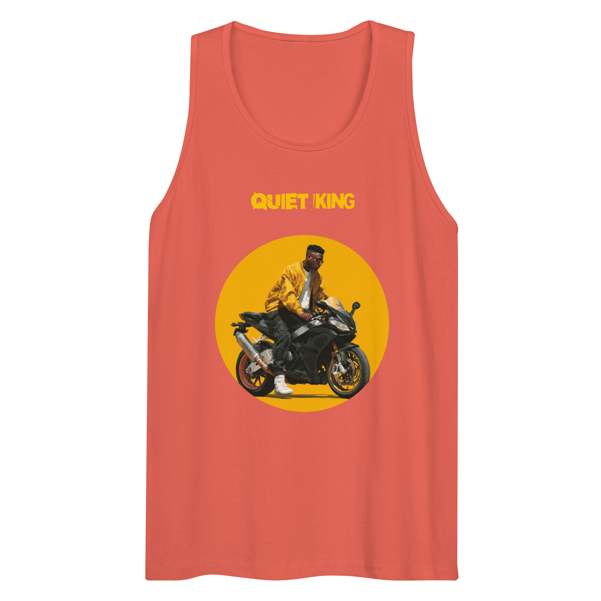 Xantho Philos™ Tank Top in Coral for men, lightweight summer tank top with a vibrant casual tone